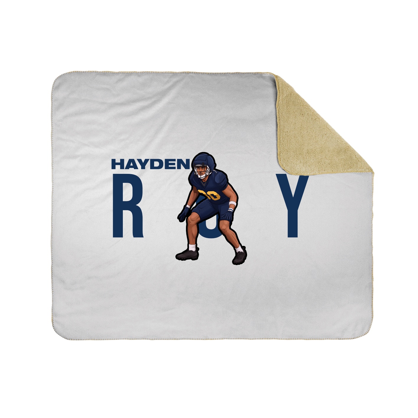 Throw Blanket — Player Name in White