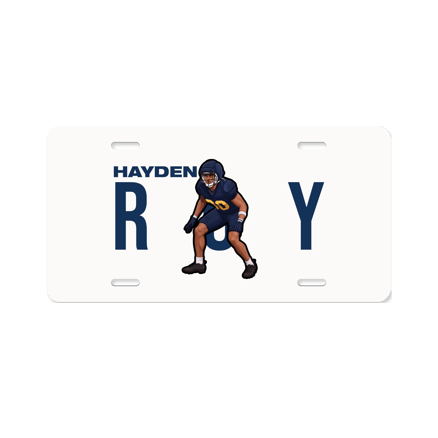 License Plate — Player Name in Classic