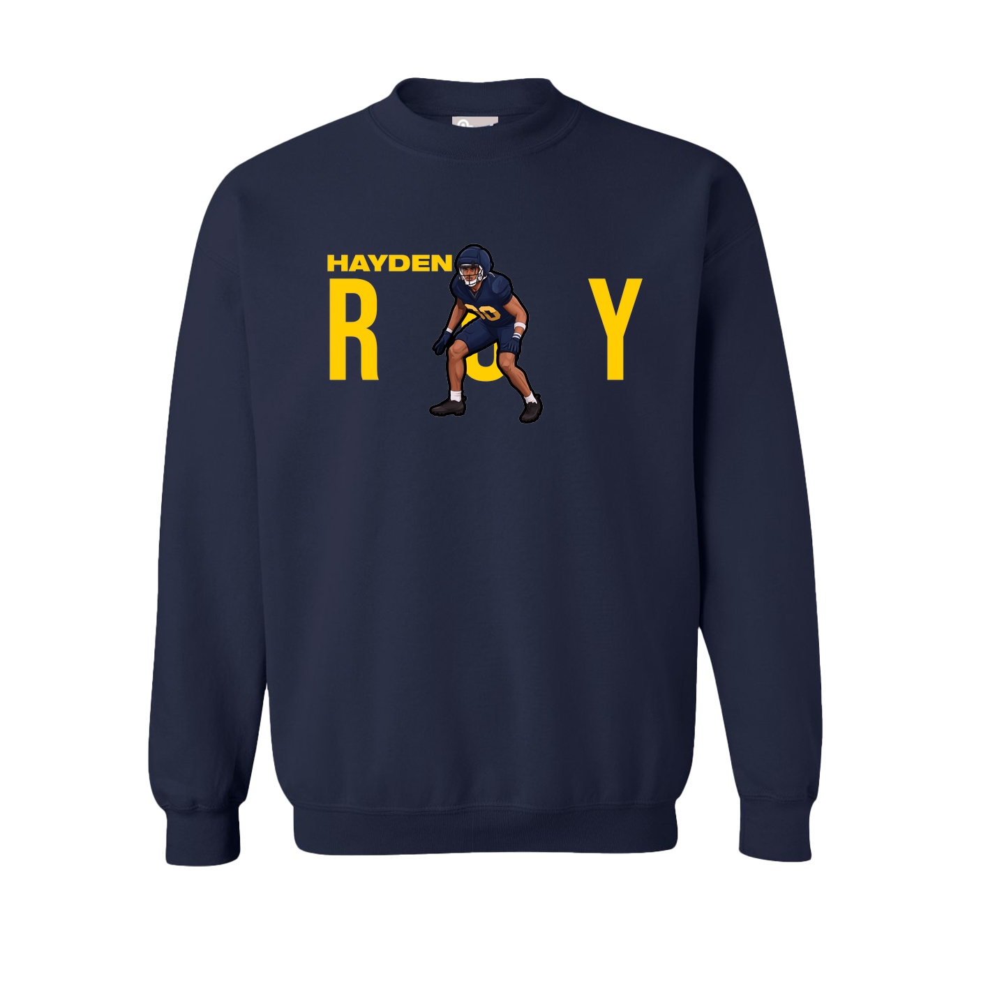 Fleece Crew — Player Name in Navy