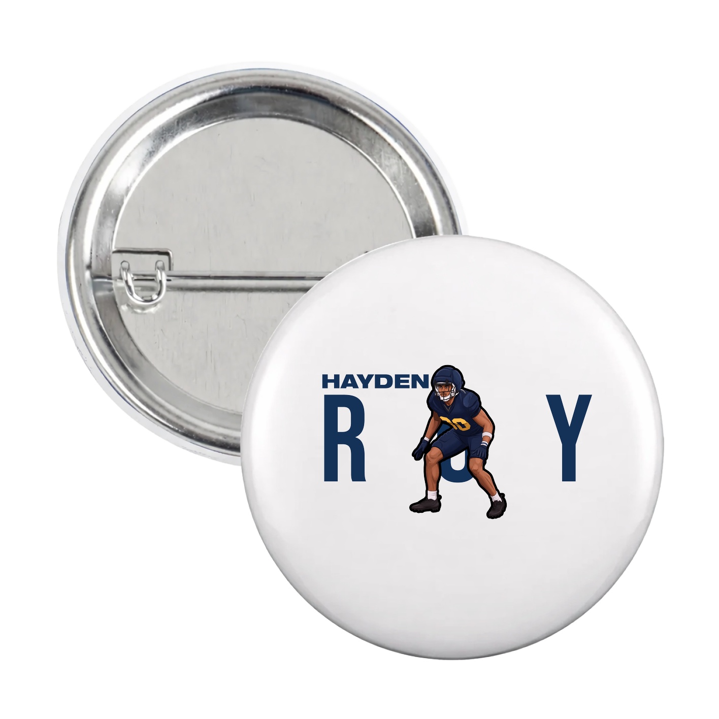 Game Day Button — Player Name in White