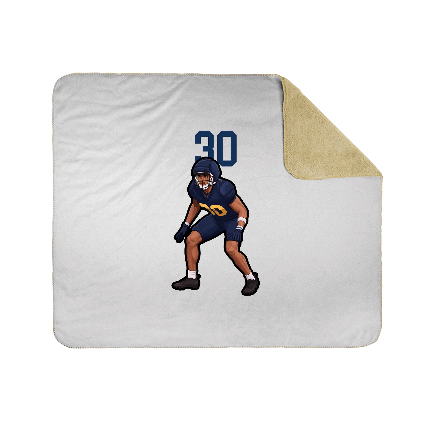 Throw Blanket — Number Top in White