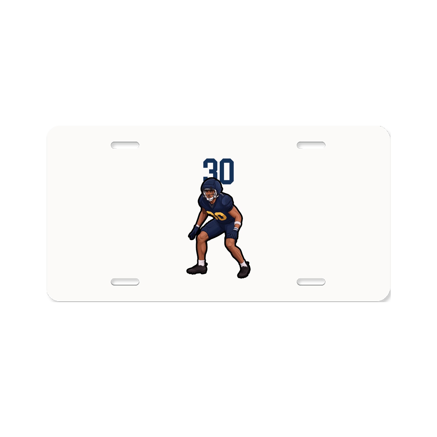 License Plate — Number Top in Classic
