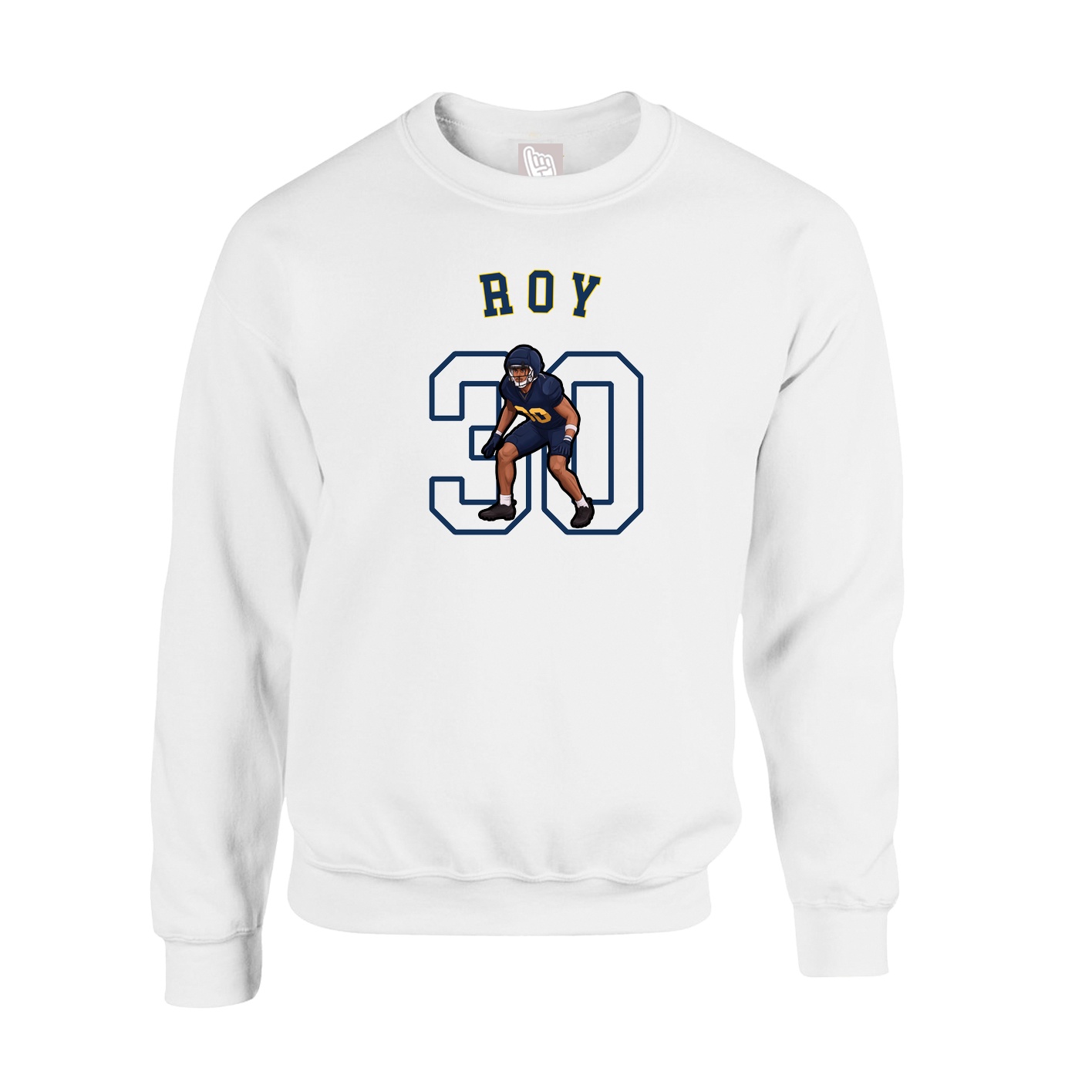 Fleece Crew — Shirsey Arch in White