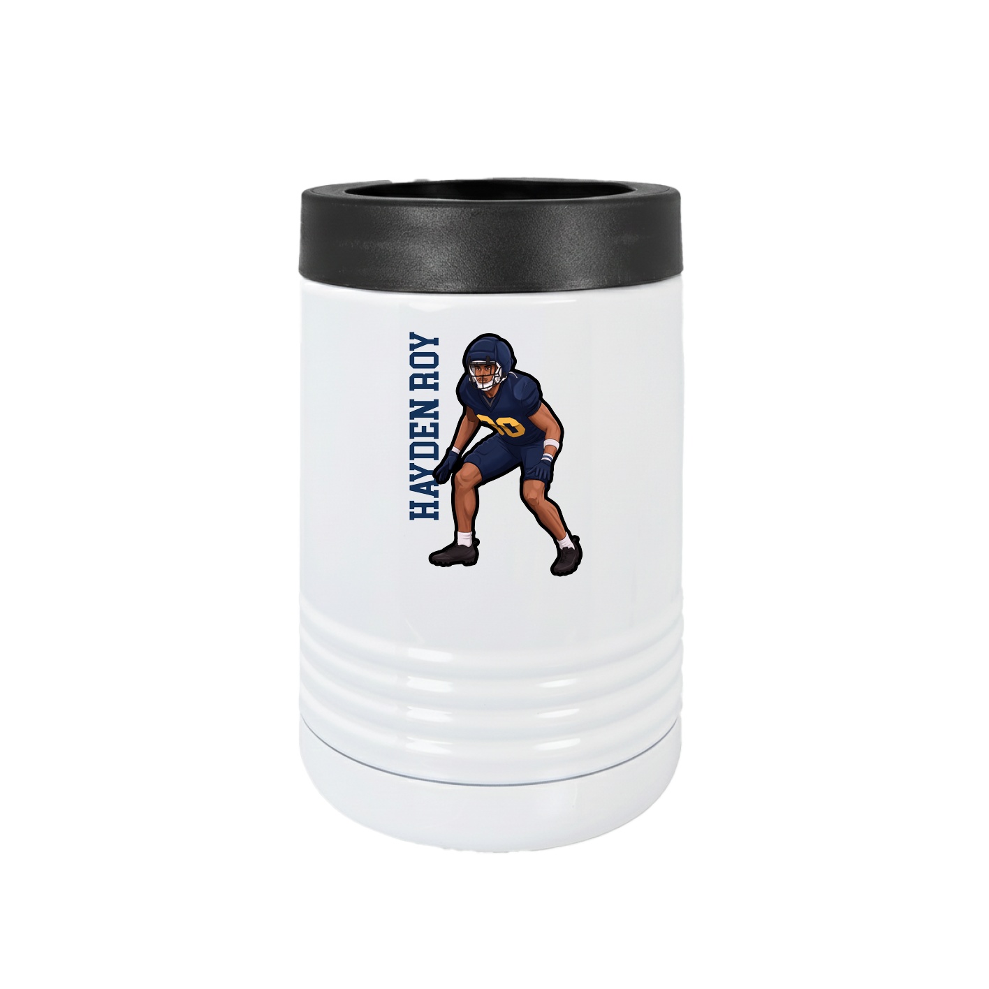 Beverage Holder — Name Vertical in White