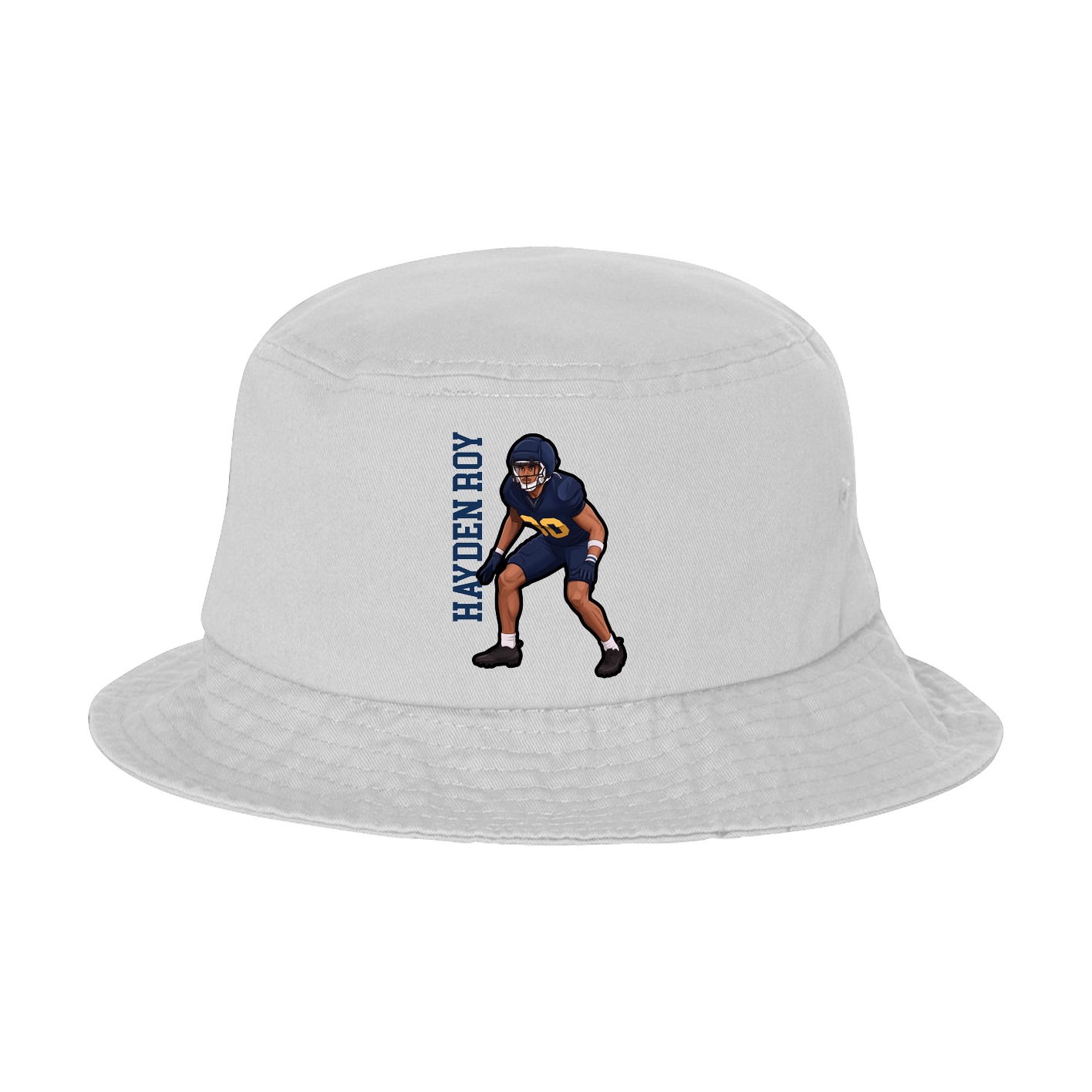 Bucket Cap — Name Vertical in White
