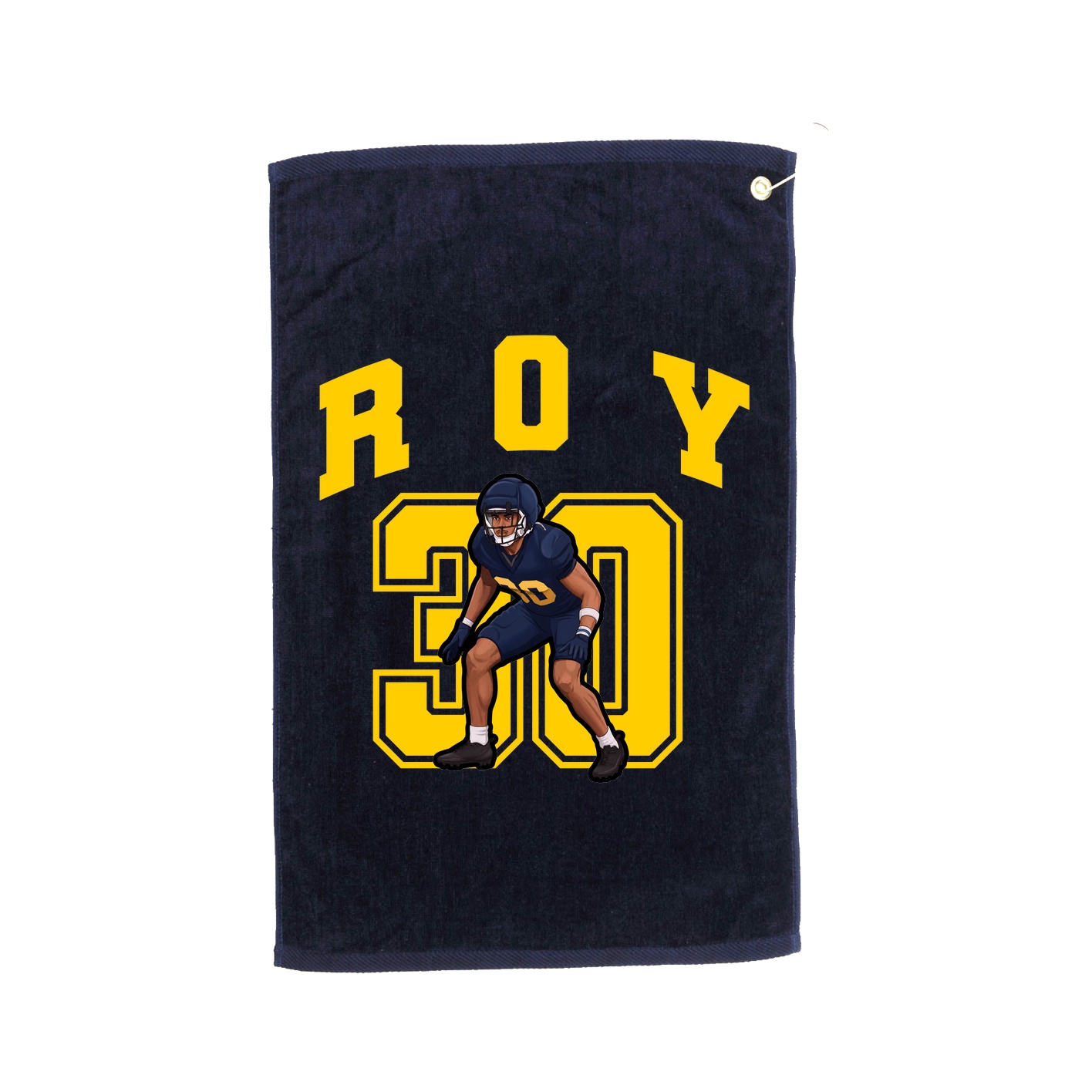 Golf Towel — Number in Navy