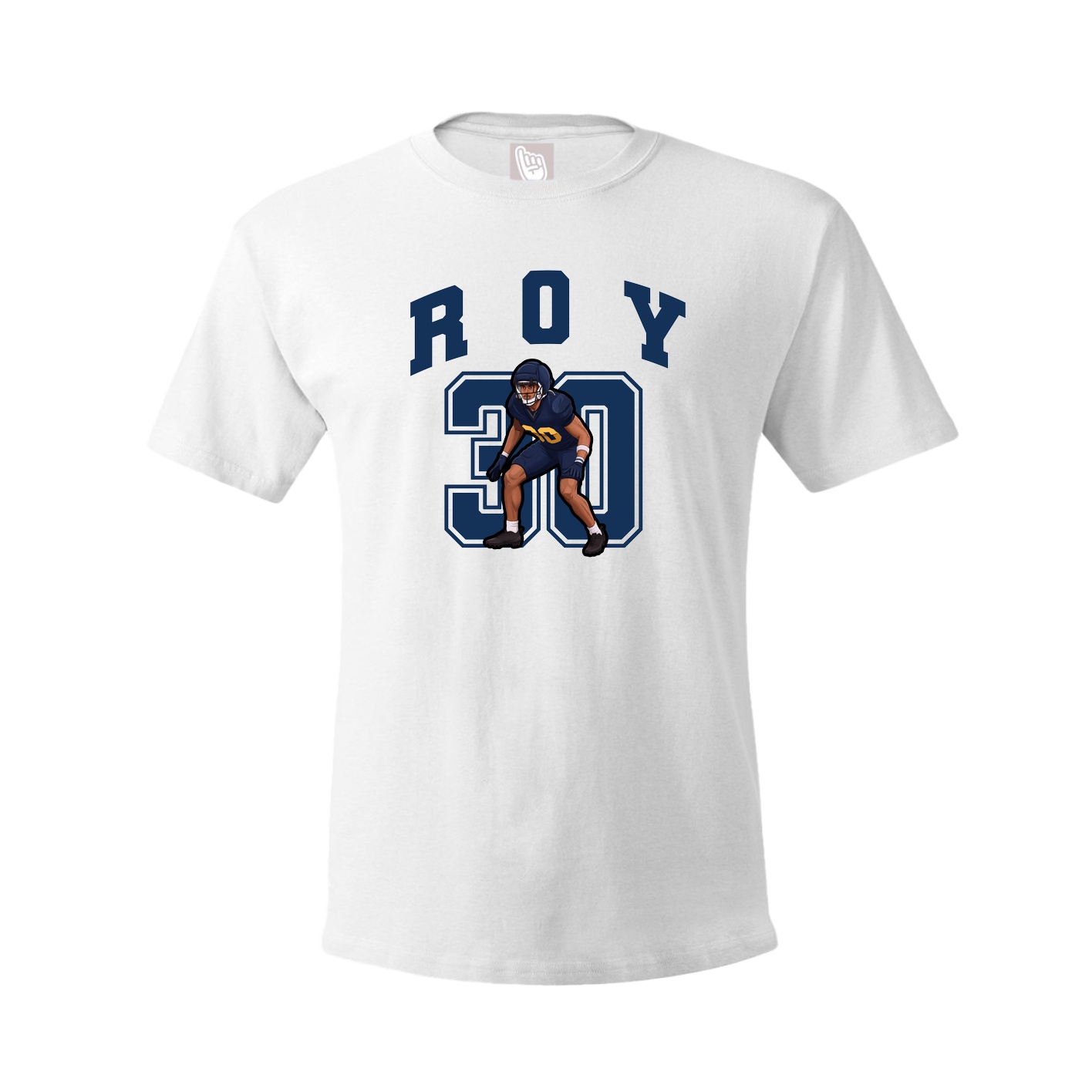 Youth Tee — Number in White