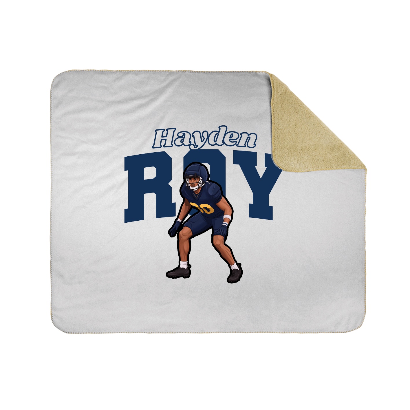 Throw Blanket — Name Arch in White