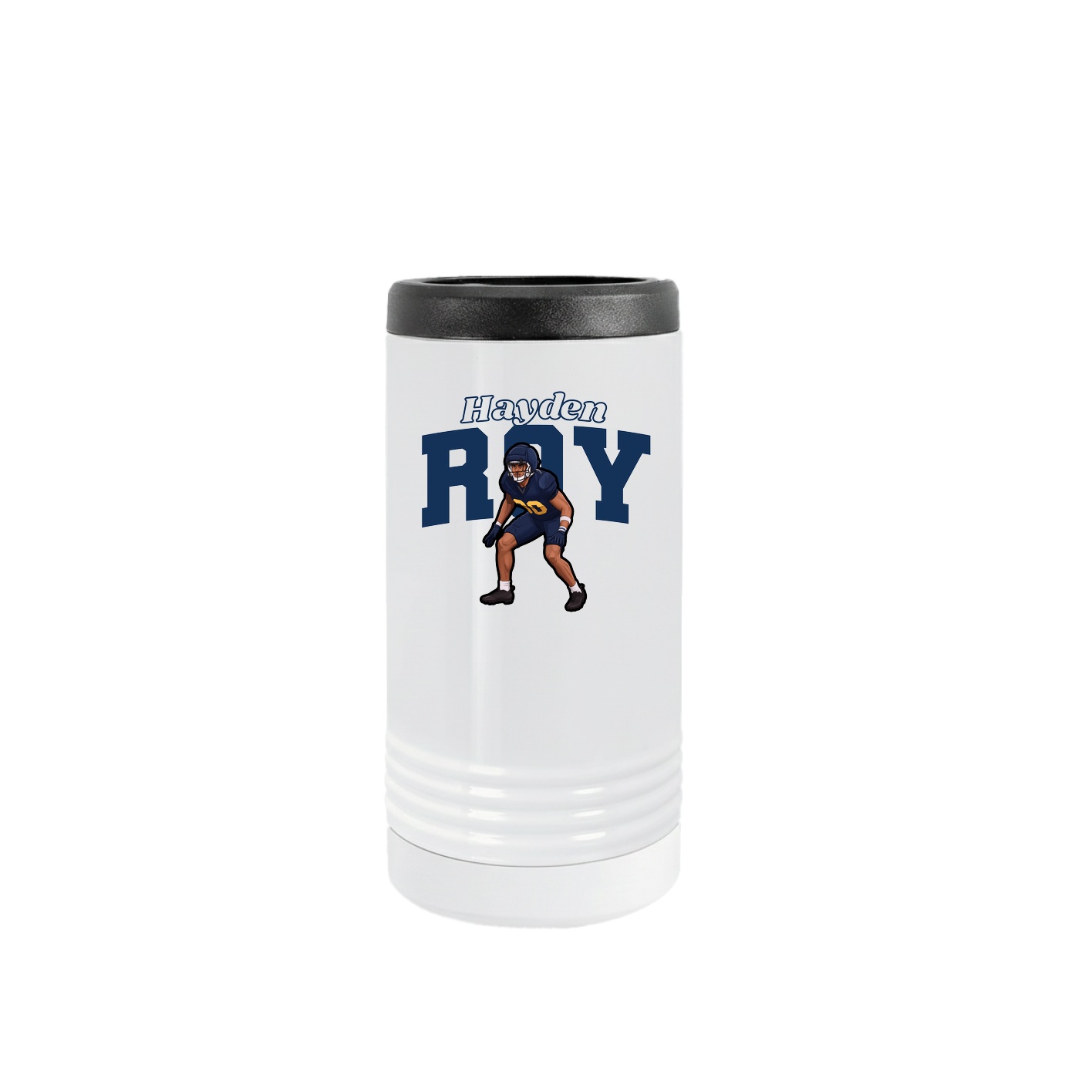 Slim Beverage Holder — Name Arch in White