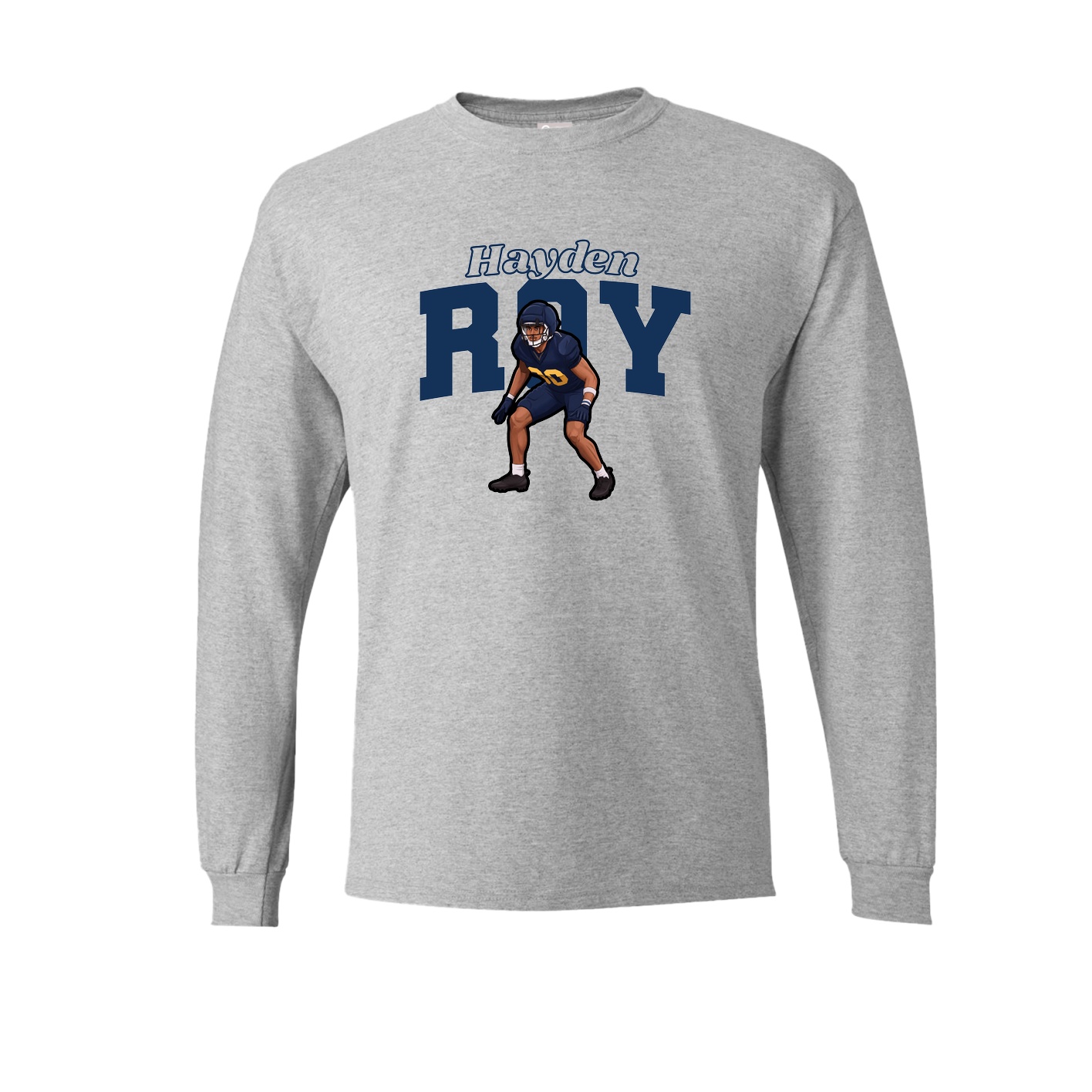 Long Sleeve Tee — Name Arch in Grey