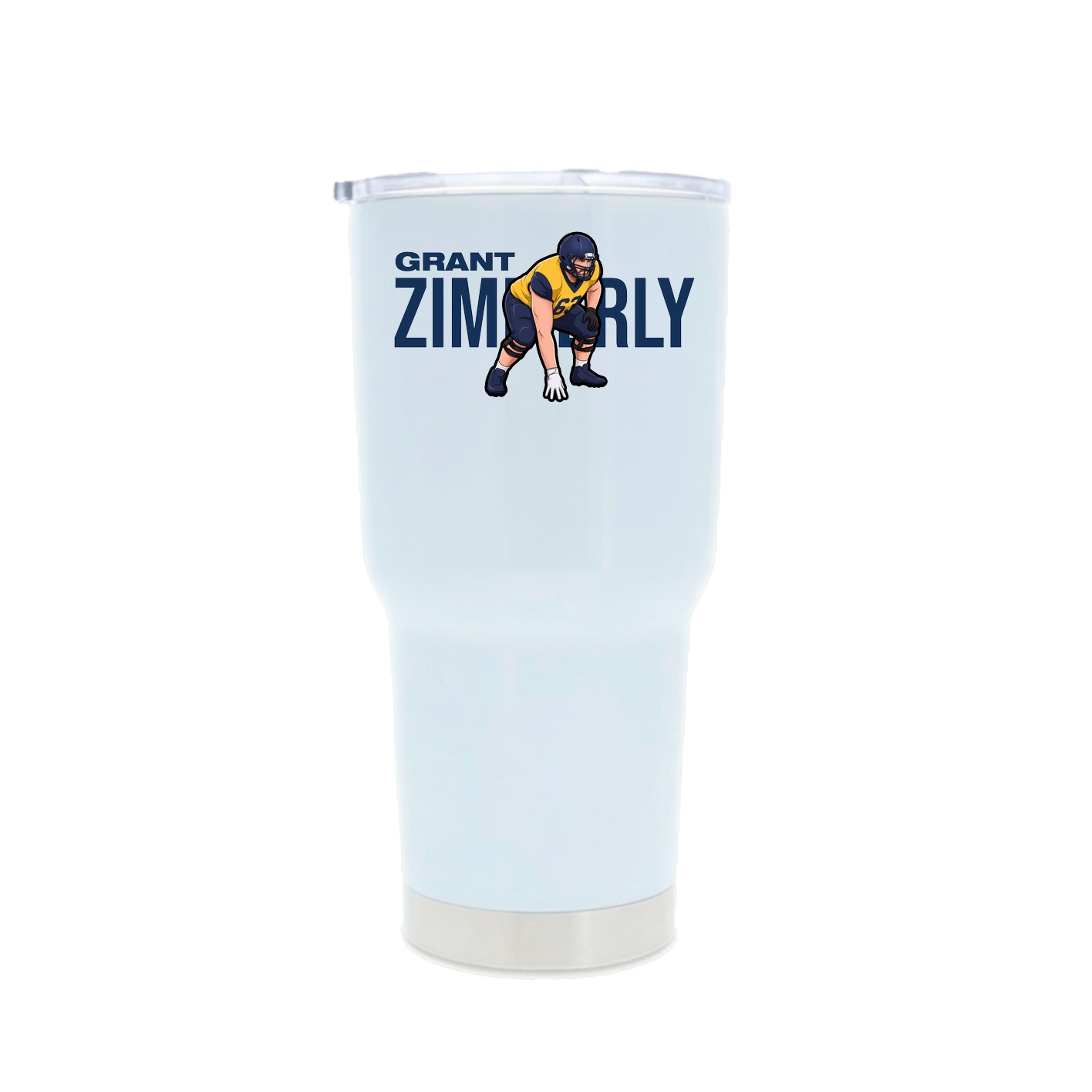30oz Stainless Steel Tumbler — Player Name in White