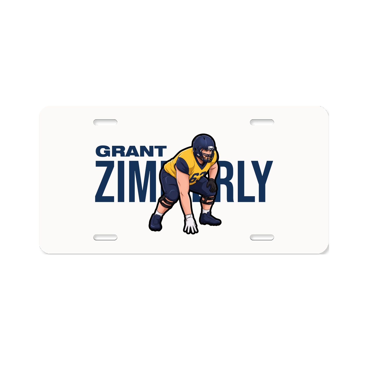 License Plate — Player Name in Classic