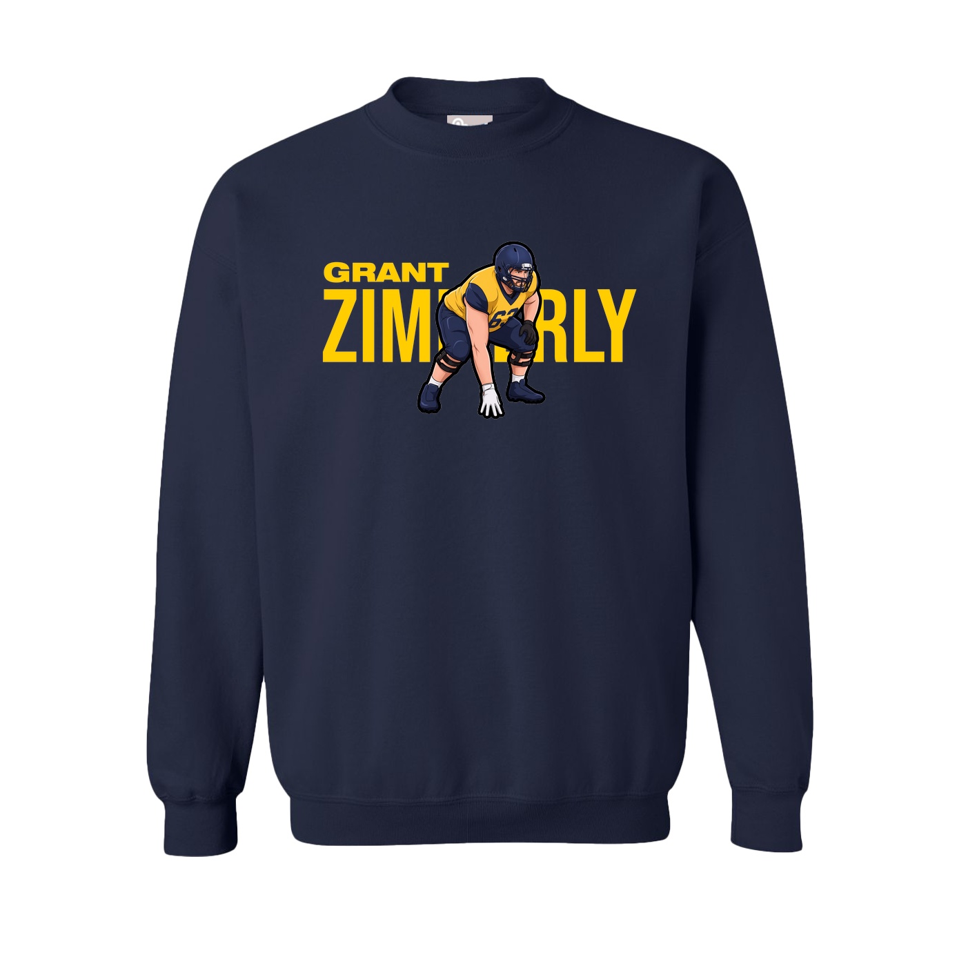Fleece Crew — Player Name in Navy