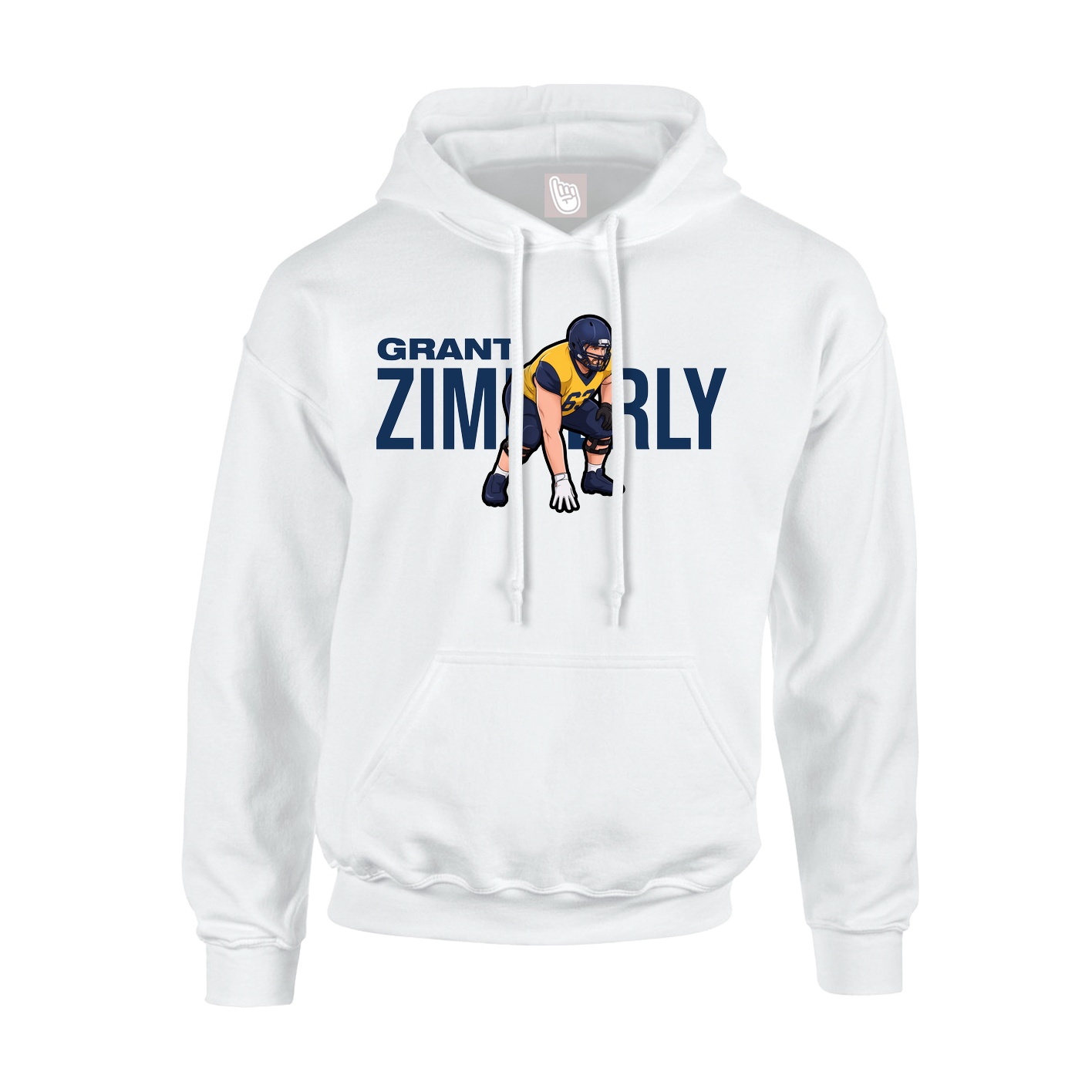 Youth Hoodie — Player Name in White
