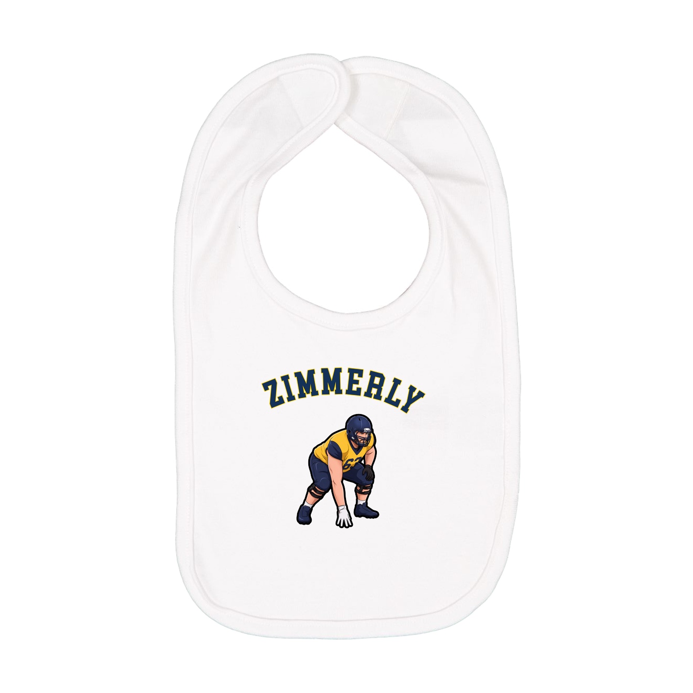 Infant Bib — Shirsey Arch in White