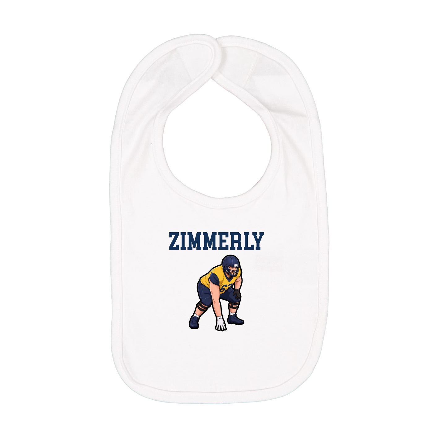 Infant Bib — Shirsey in White