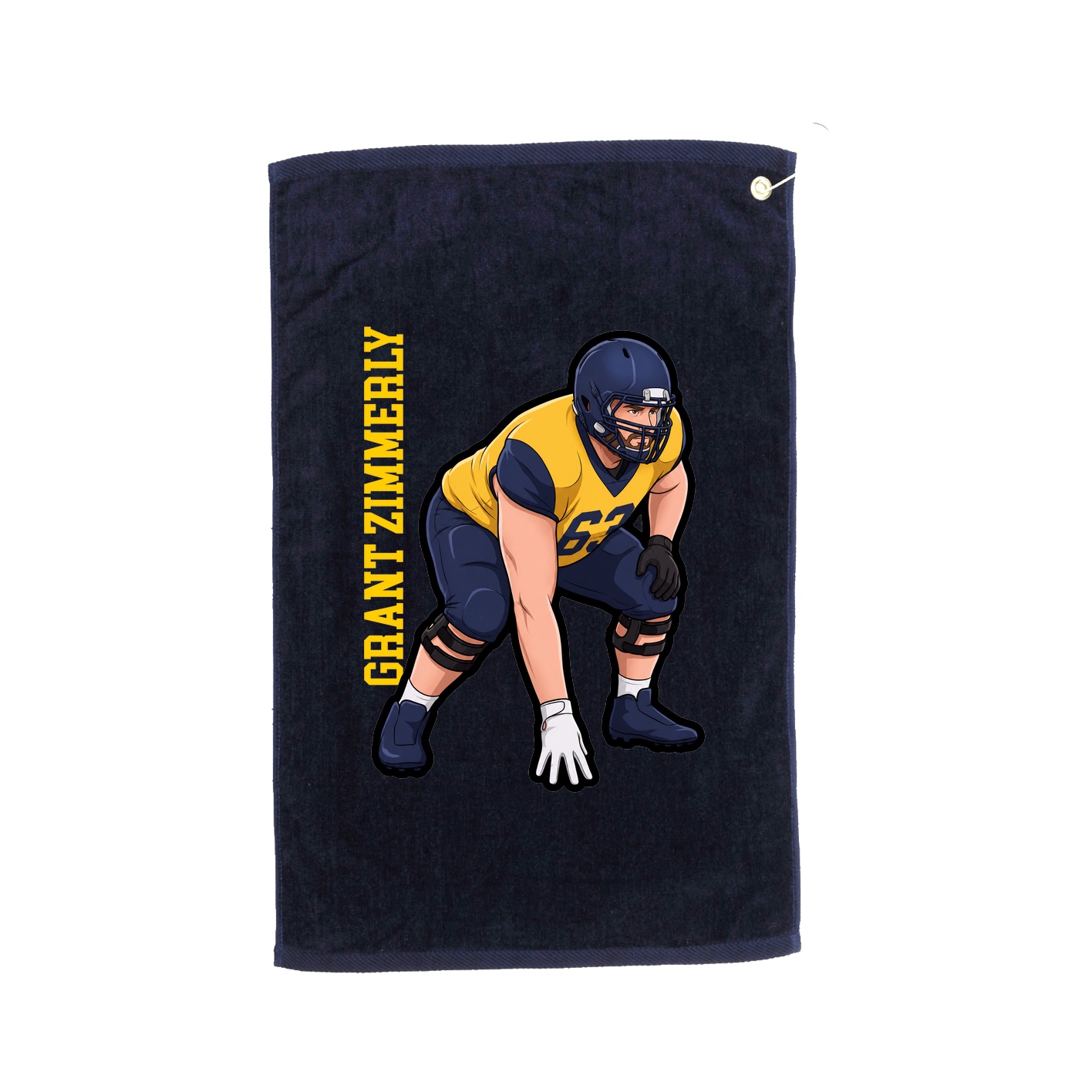 Golf Towel — Name Vertical in Navy