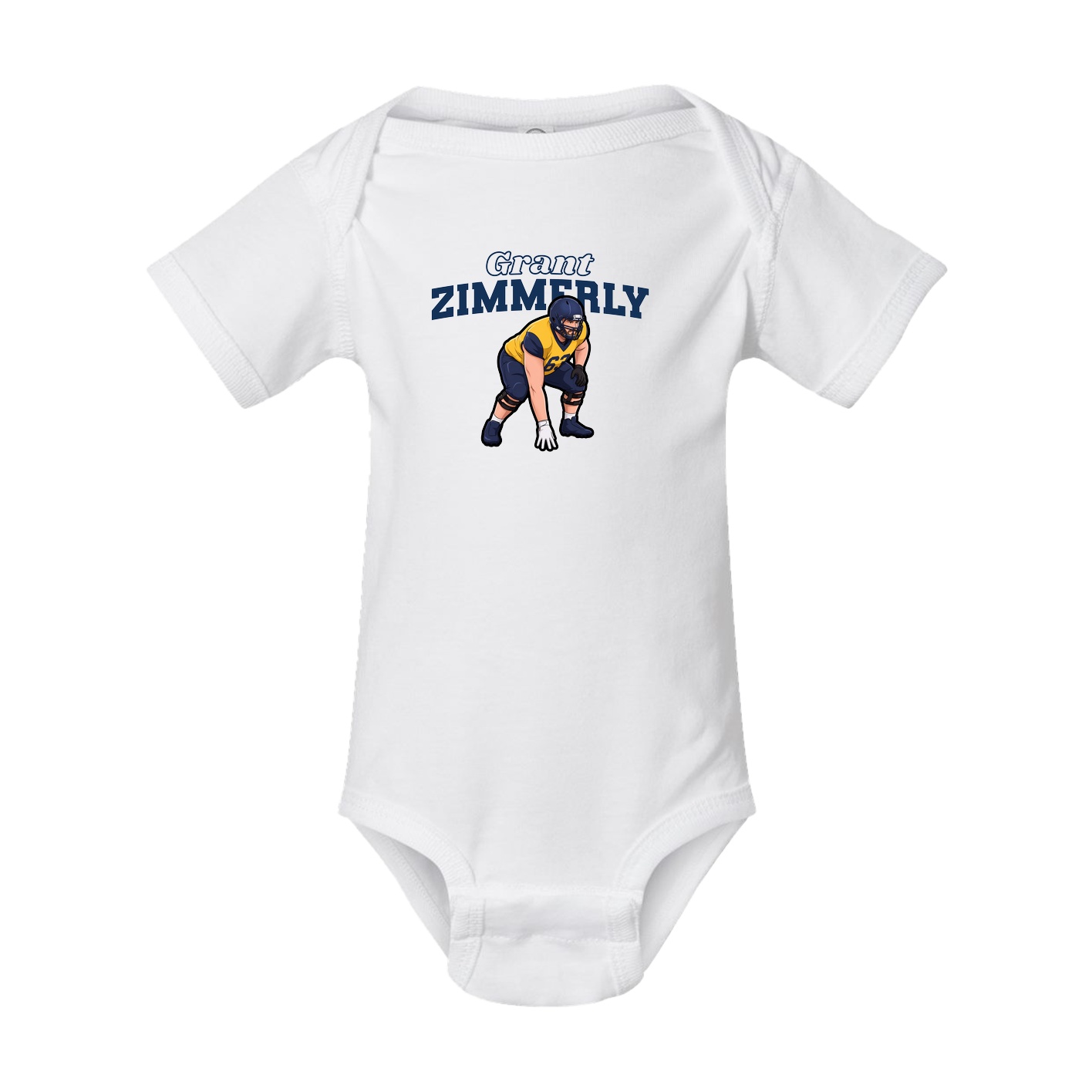 Baby Onesie — Name Arch in White