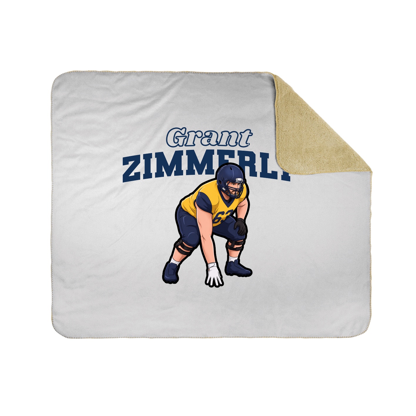 Throw Blanket — Name Arch in White