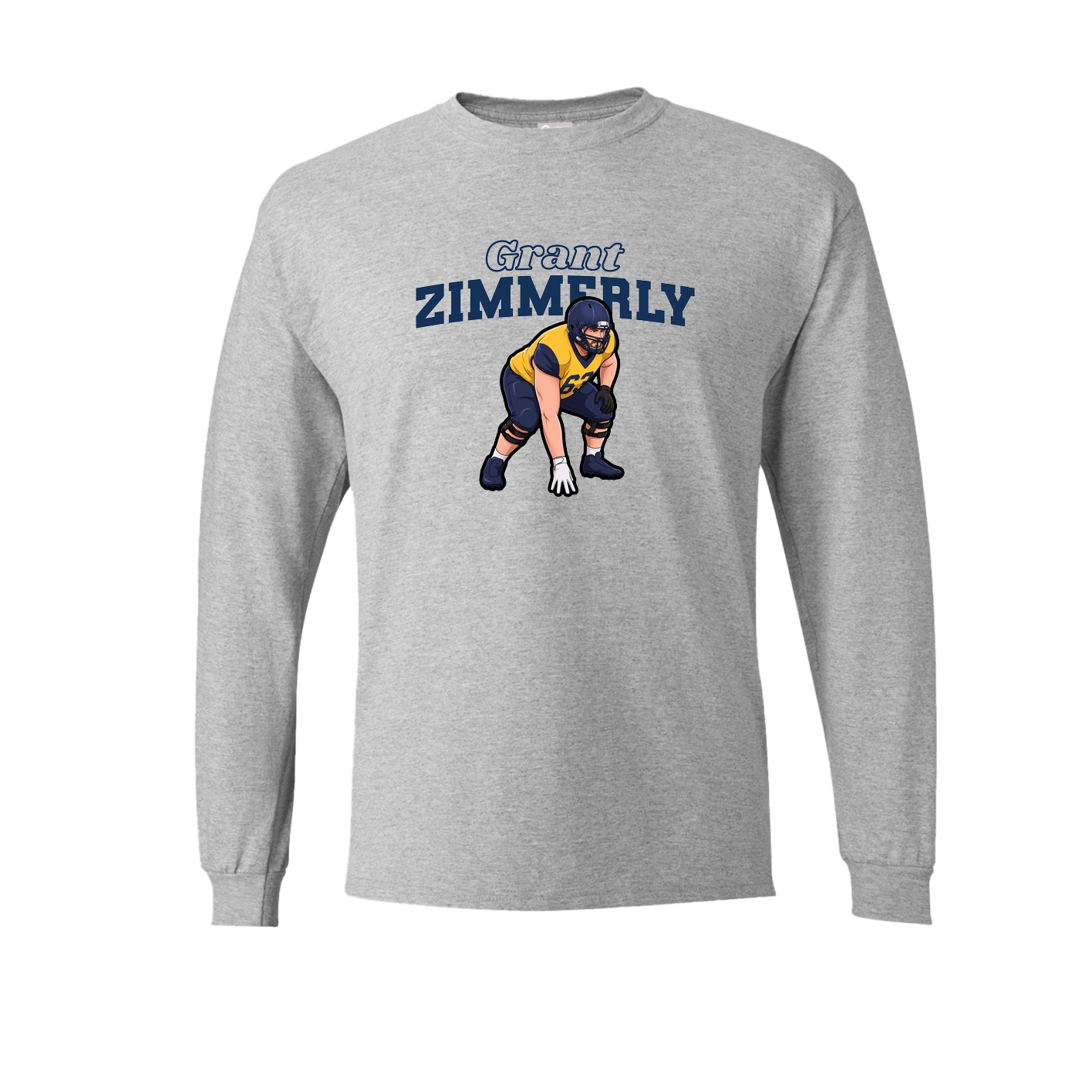 Long Sleeve Tee — Name Arch in Grey