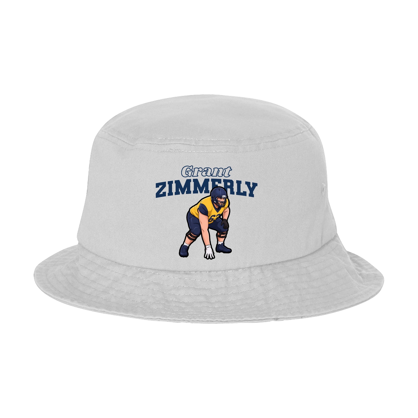 Bucket Cap — Name Arch in White