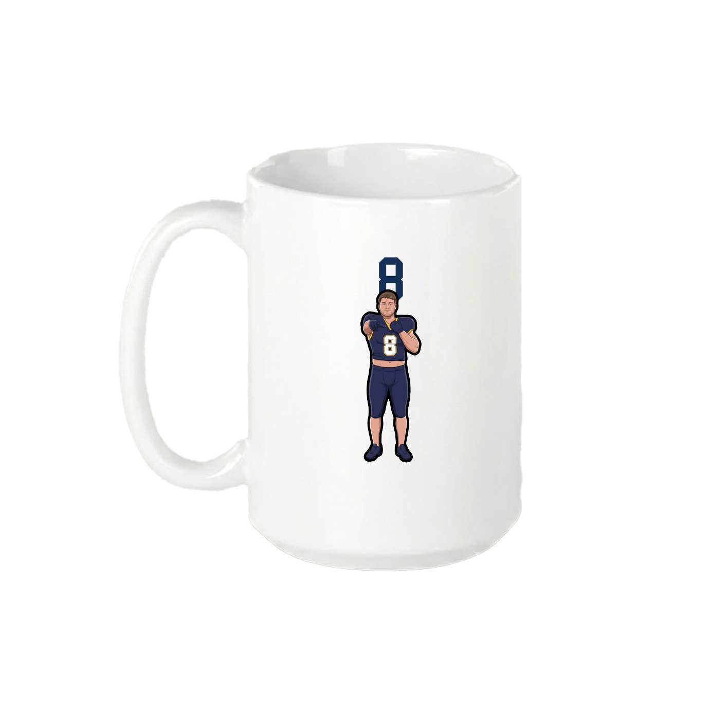 15oz Coffee Mug — Number Top in White