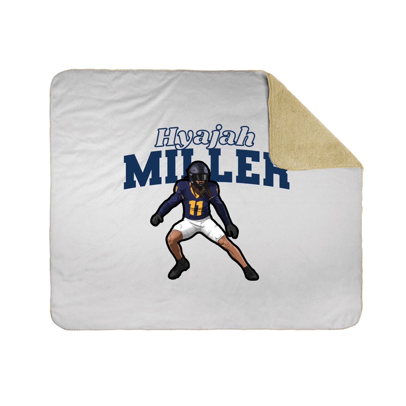 Throw Blanket — Name Arch in White