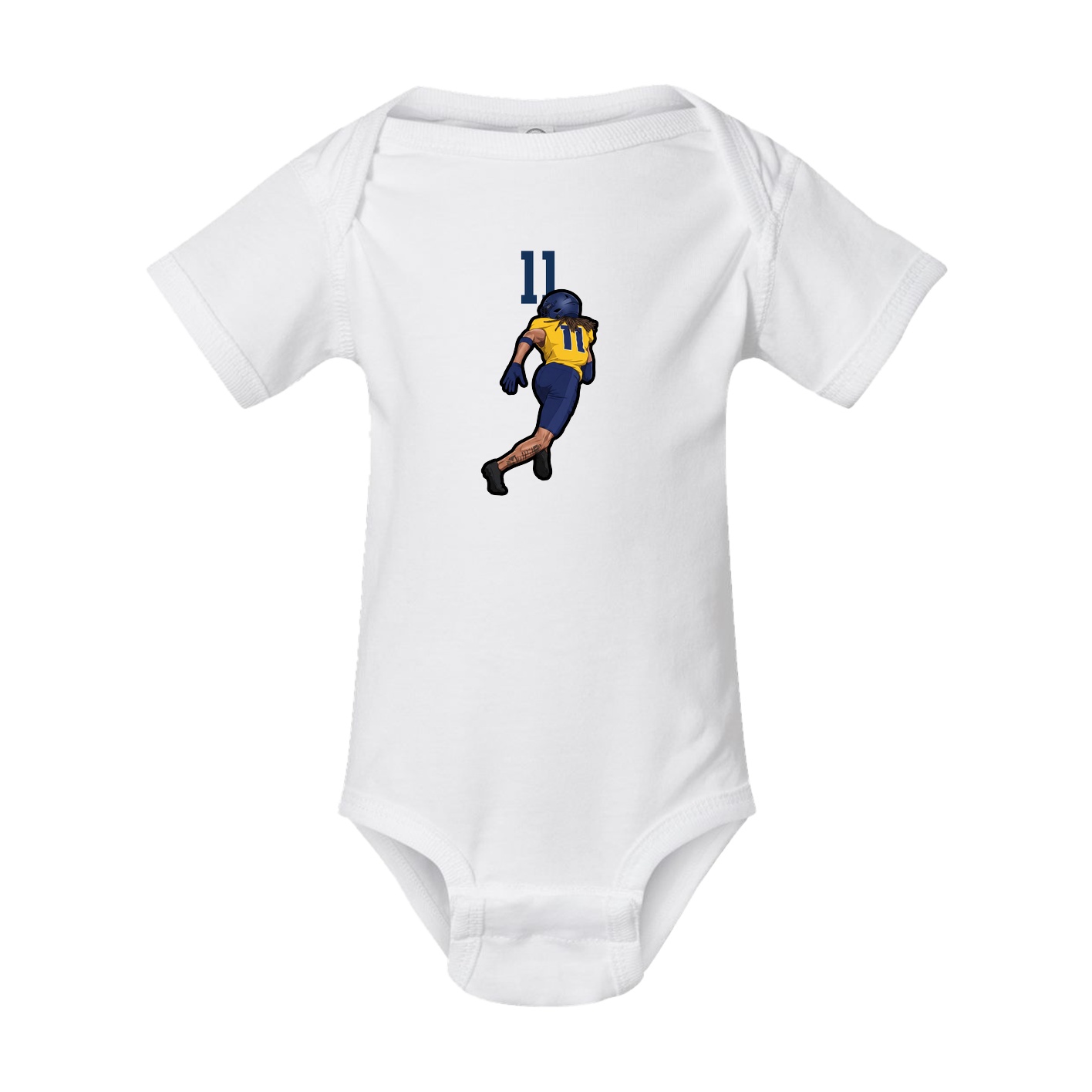 Baby Onesie — Number Top in White