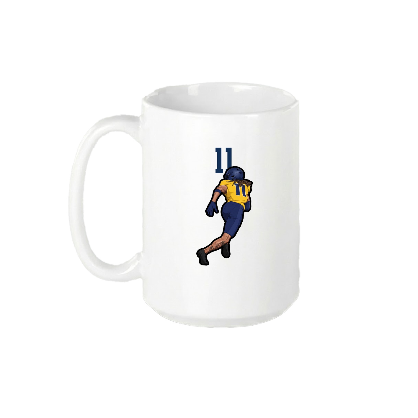 15oz Coffee Mug — Number Top in White