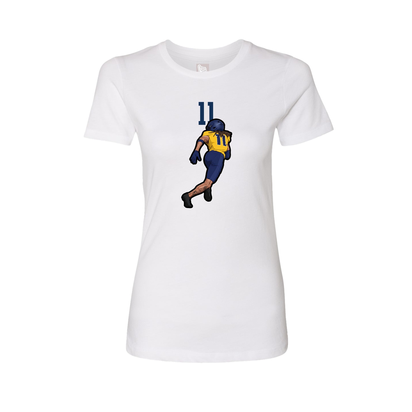 Fitted Women's Tee — Number Top in White
