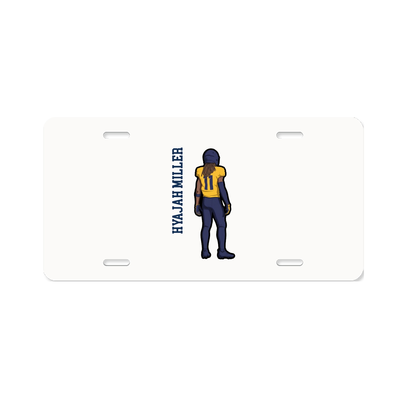 License Plate — Name Vertical in Classic