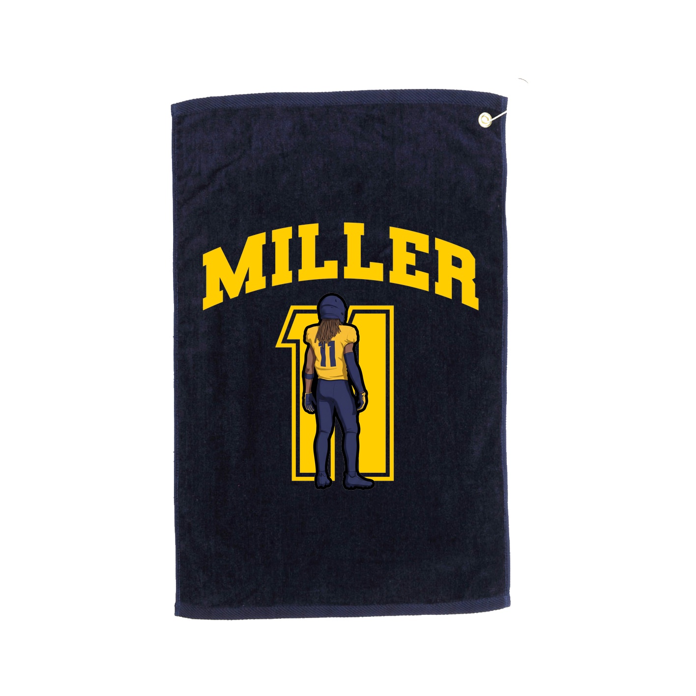 Golf Towel — Number in Navy
