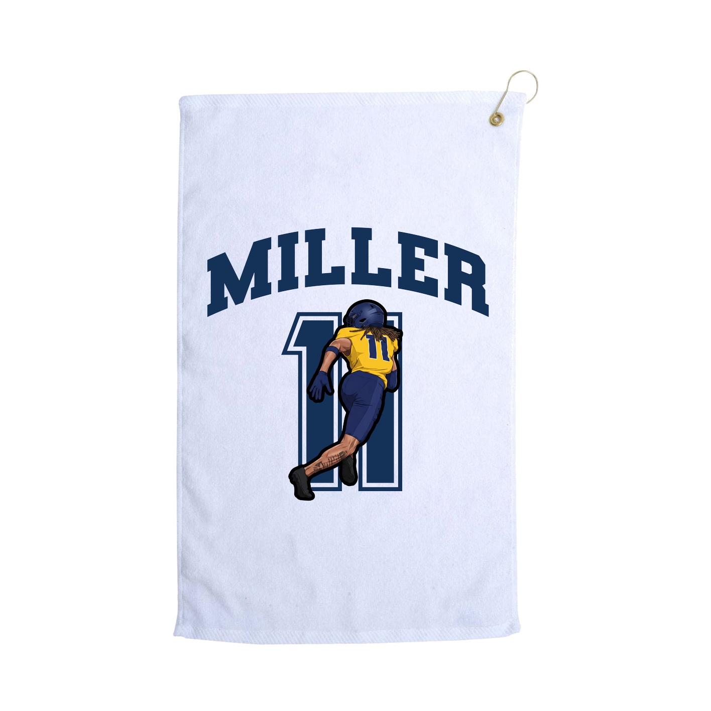 Golf Towel — Number in White