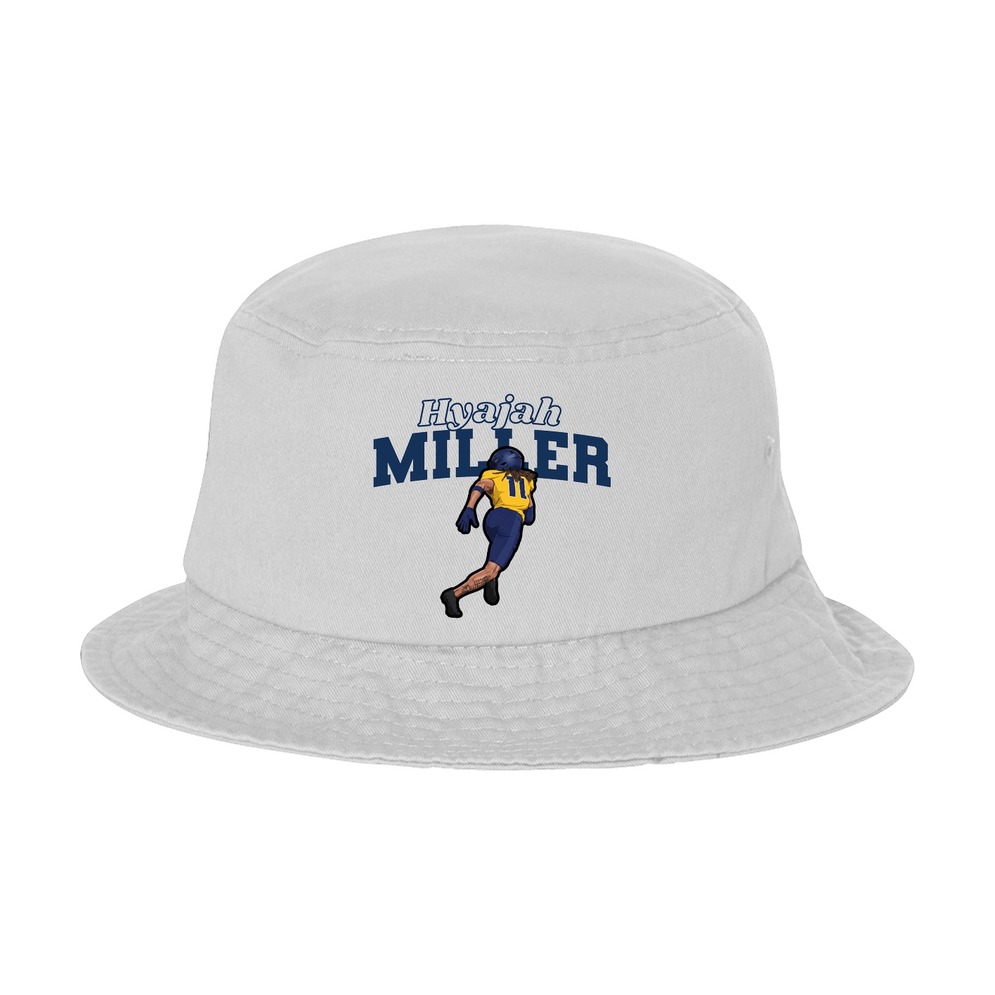 Bucket Cap — Name Arch in White