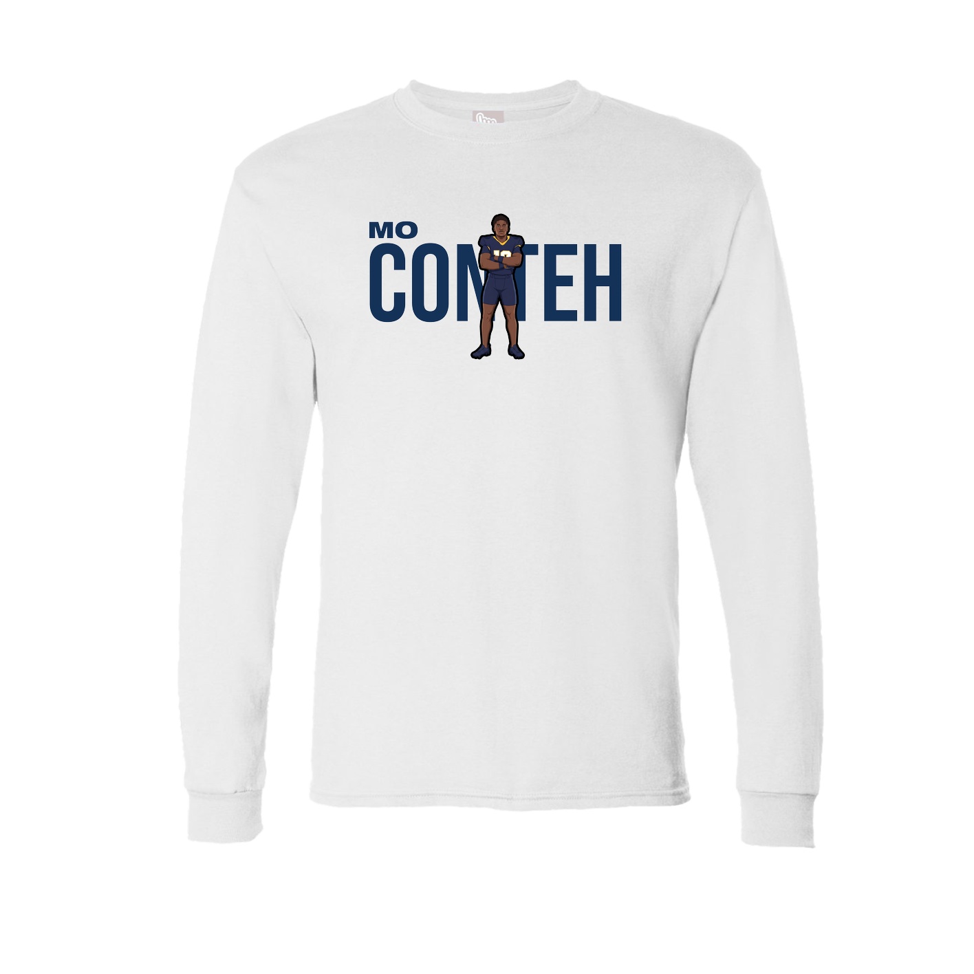 Long Sleeve Tee — Player Name in White