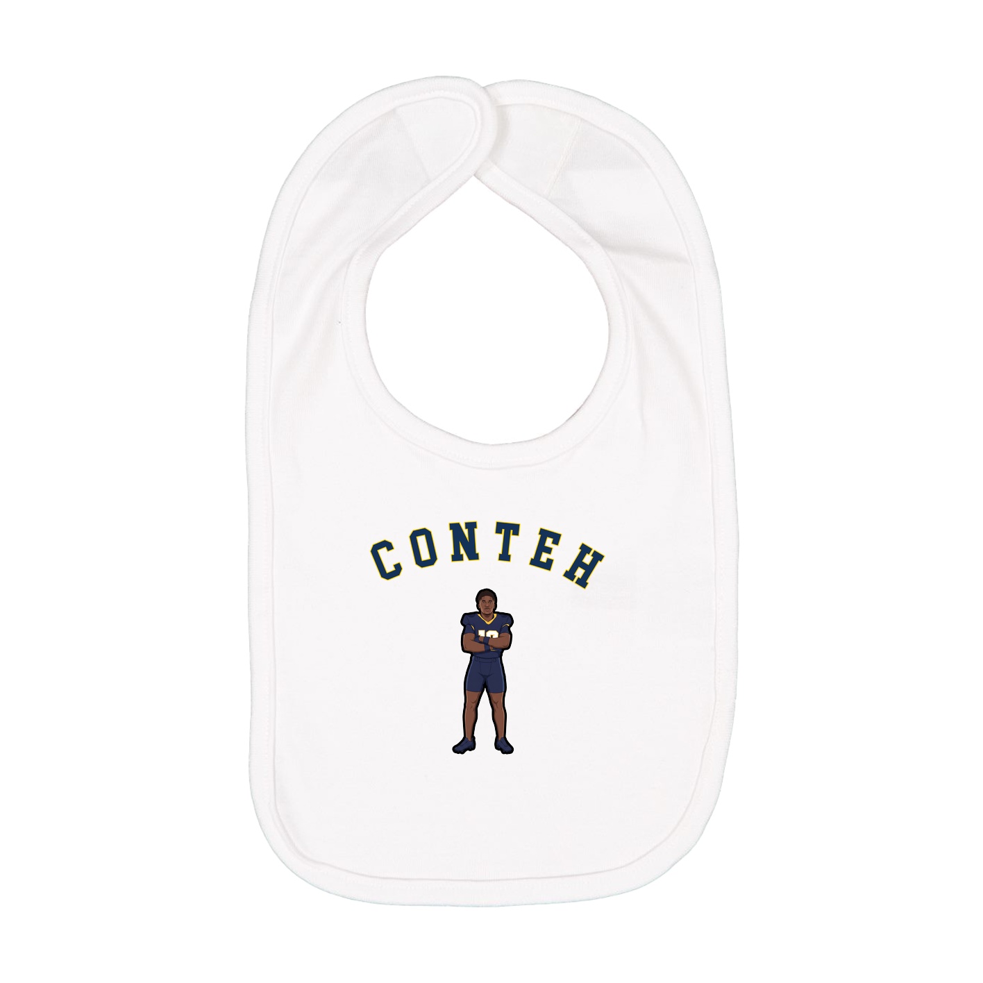 Infant Bib — Shirsey Arch in White