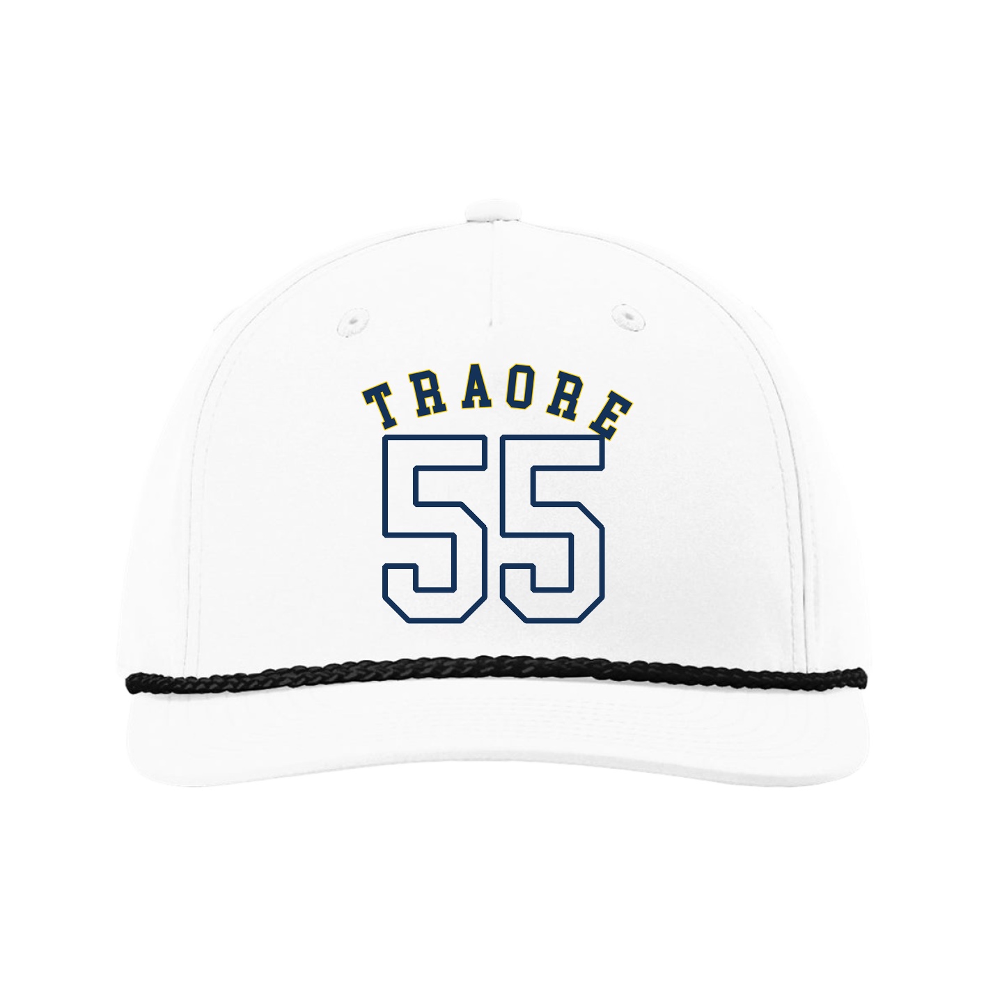 Five-Panel Classic Rope Cap — Shirsey Arch in White