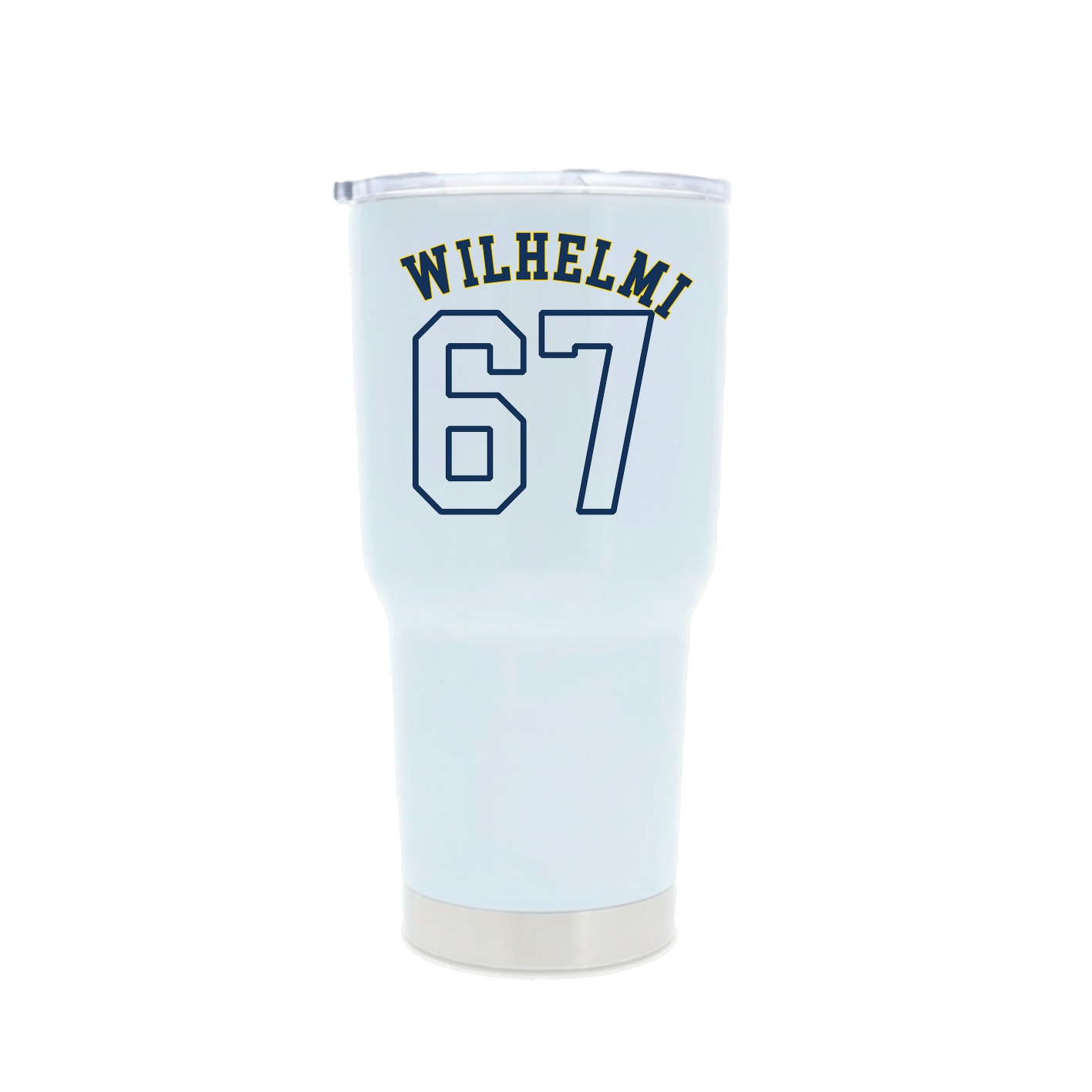 30oz Stainless Steel Tumbler — Shirsey Arch in White