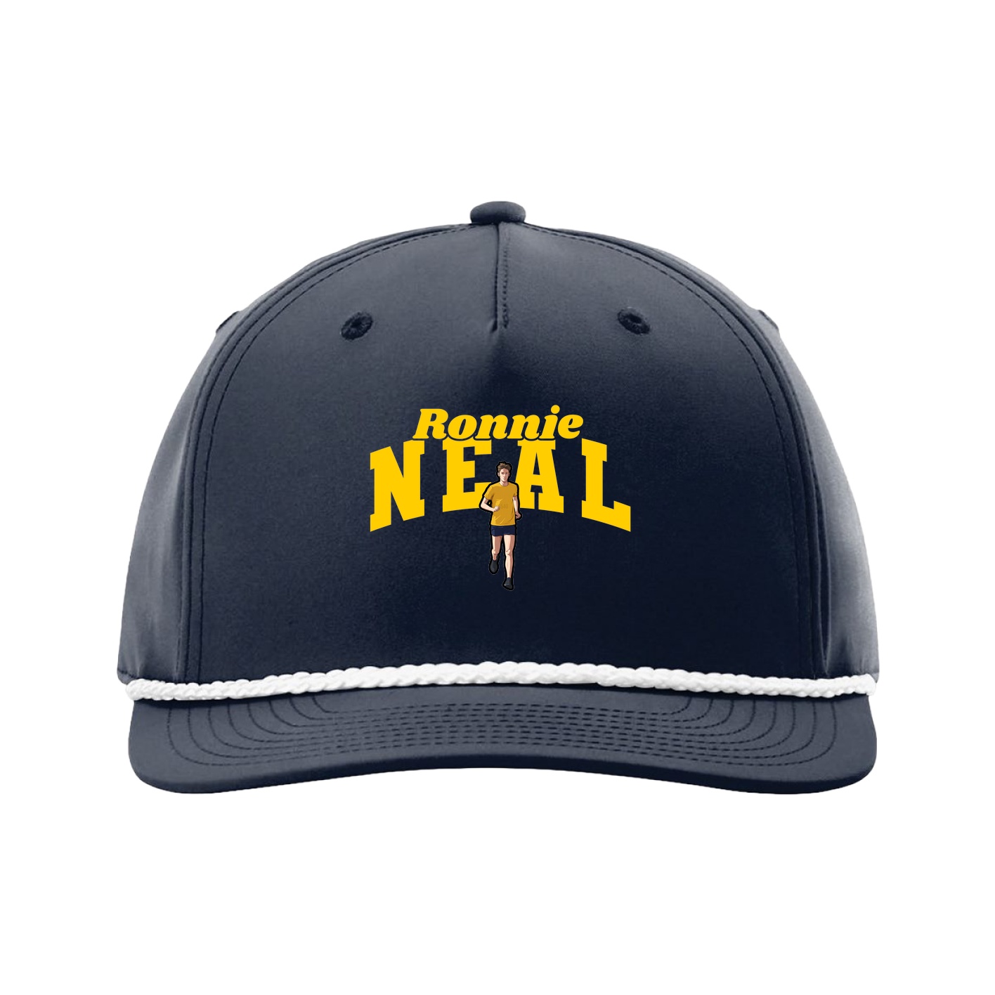 Five-Panel Classic Rope Cap — Signature Arch in Navy