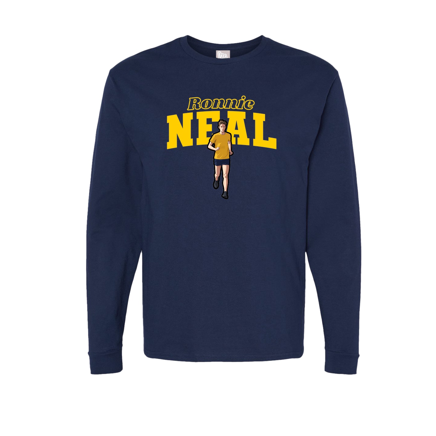 Long Sleeve Tee — Name Arch in Navy
