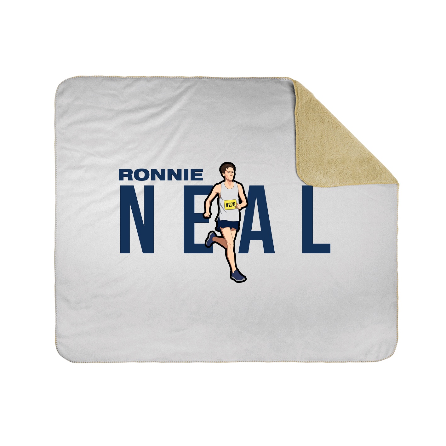 Throw Blanket — Player Name in White
