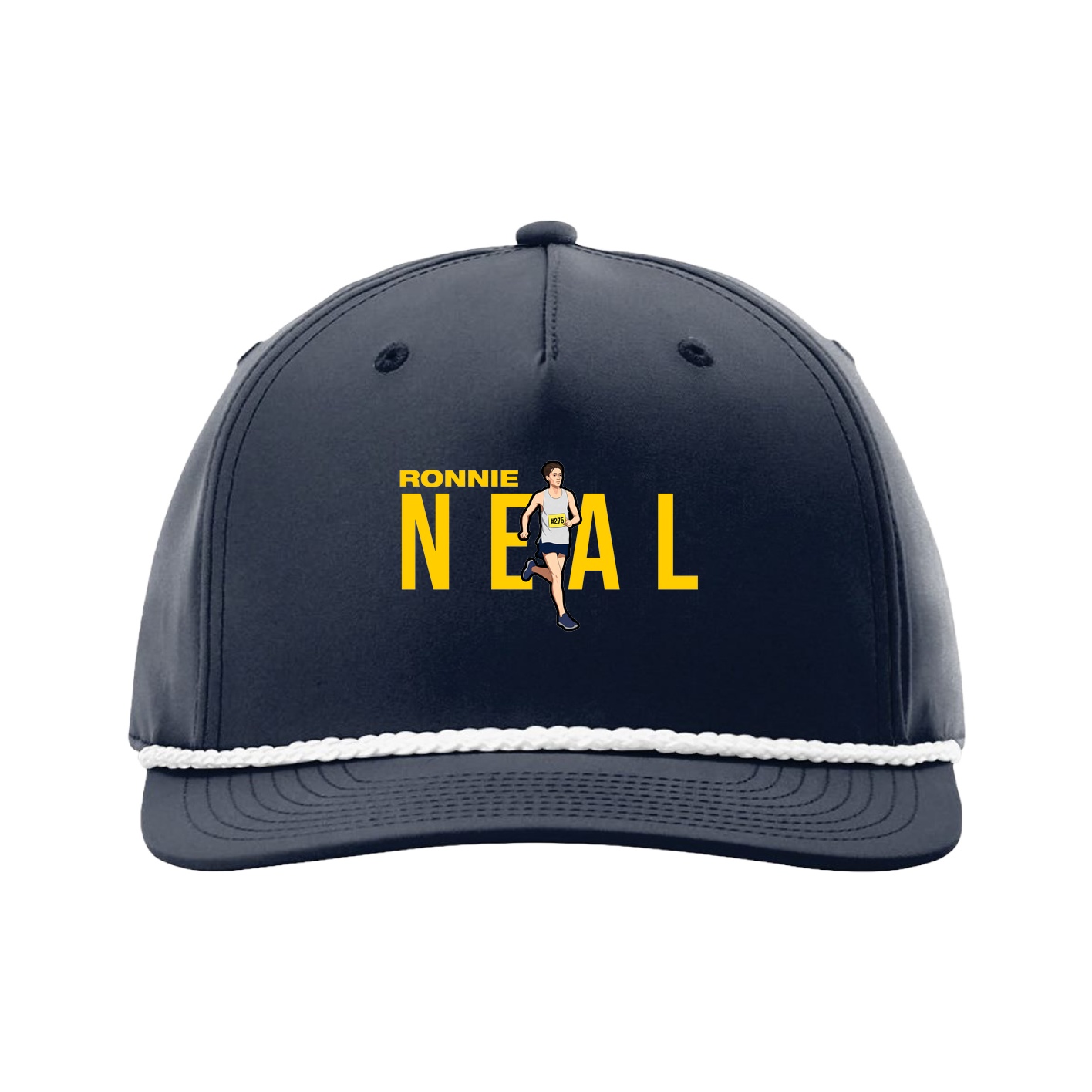 Five-Panel Classic Rope Cap — Player Name in Navy