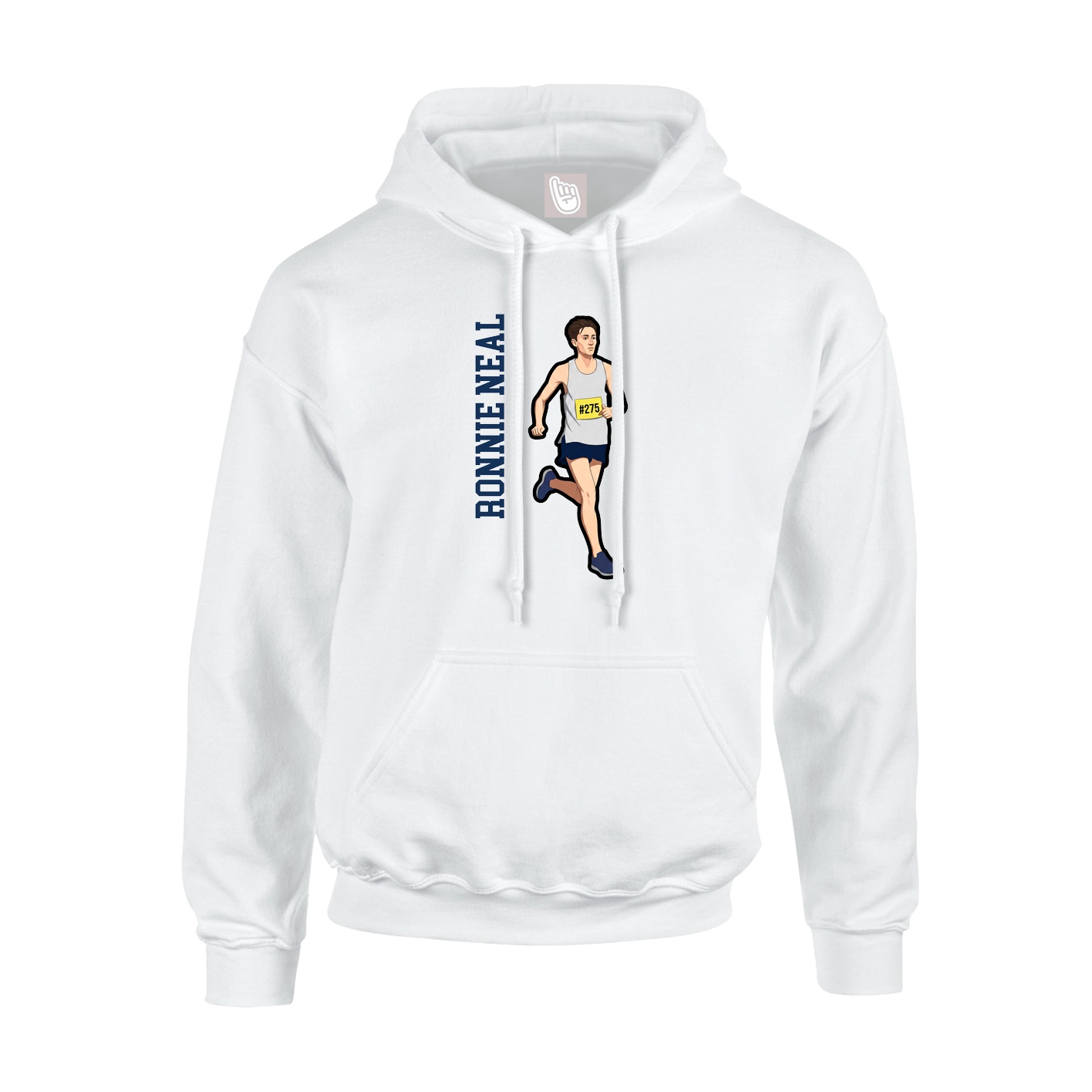 Hoodie — Name Vertical in White