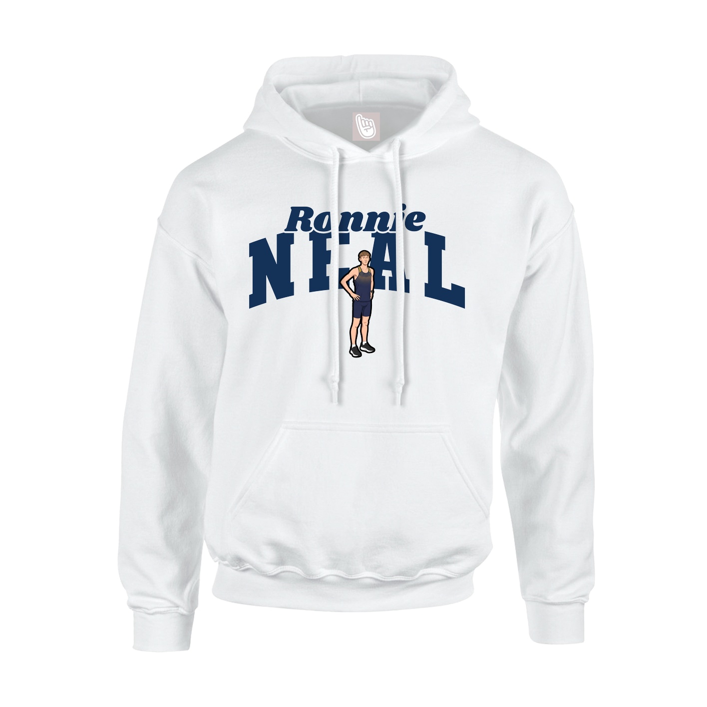 Youth Hoodie — Signature Arch in White