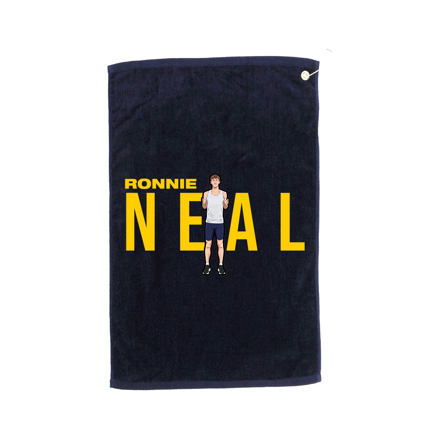 Golf Towel — Player Name in Navy