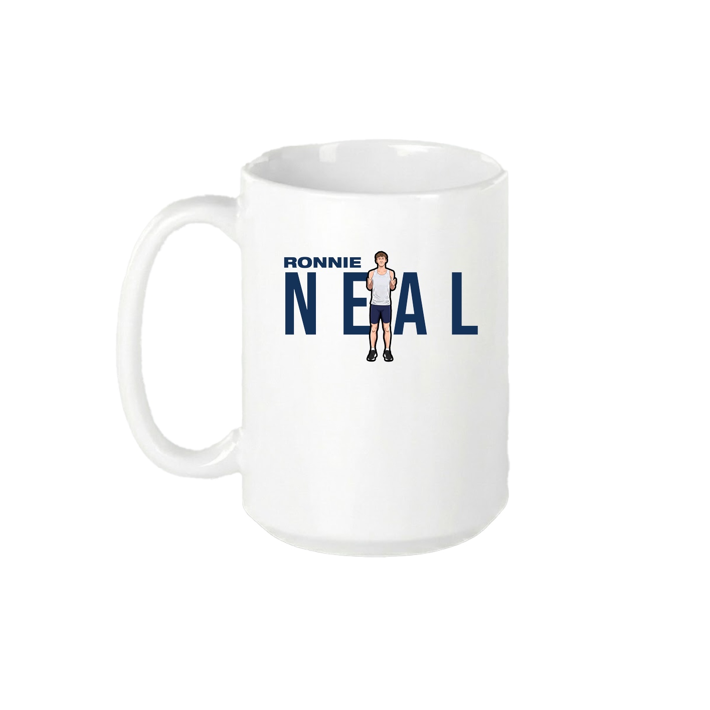 15oz Coffee Mug — Player Name in White