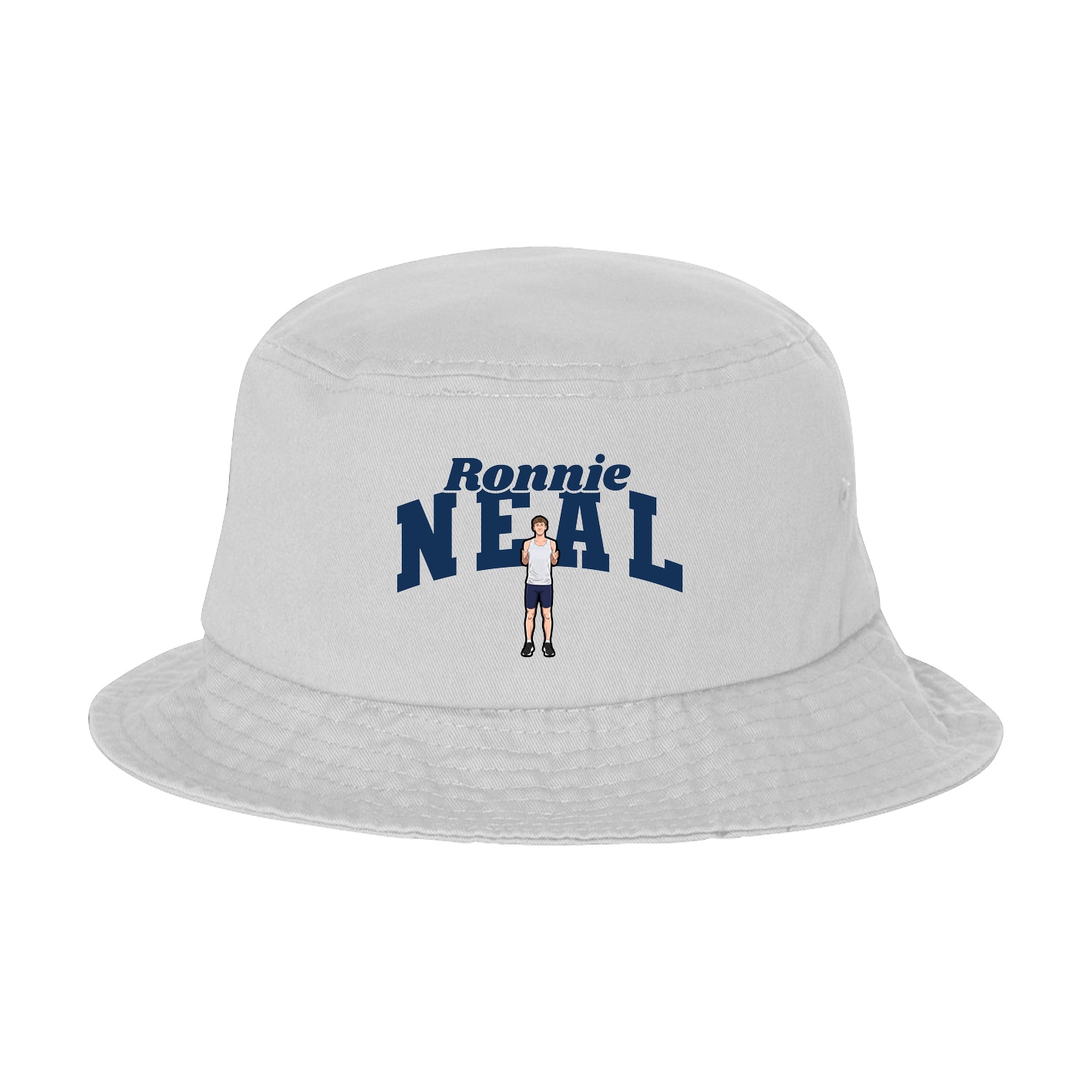 Bucket Cap — Signature Arch in White