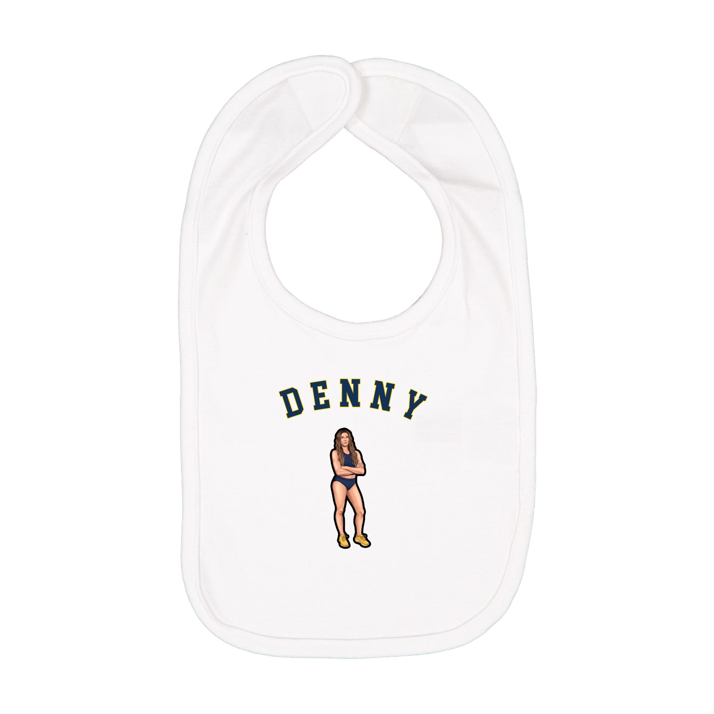 Infant Bib — Shirsey Arch in White