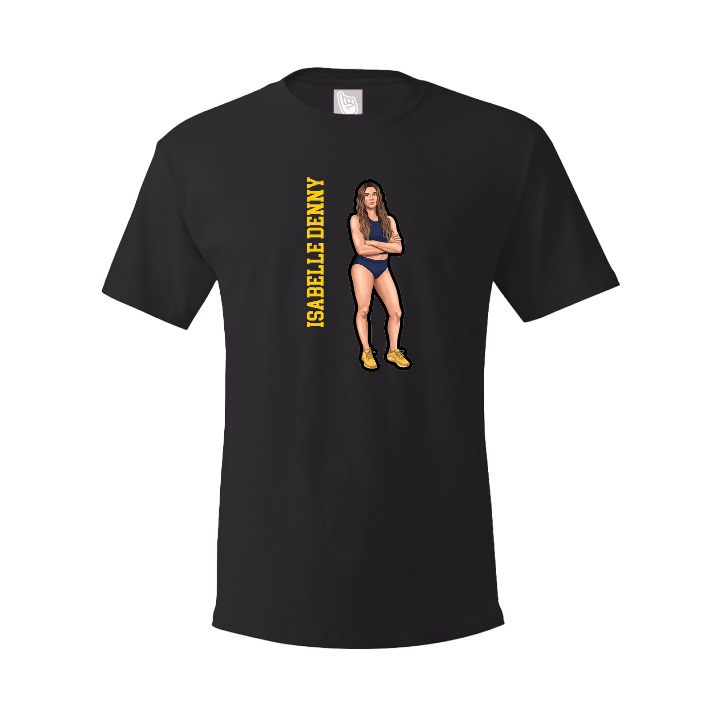 Youth Tee — Name Vertical in Black