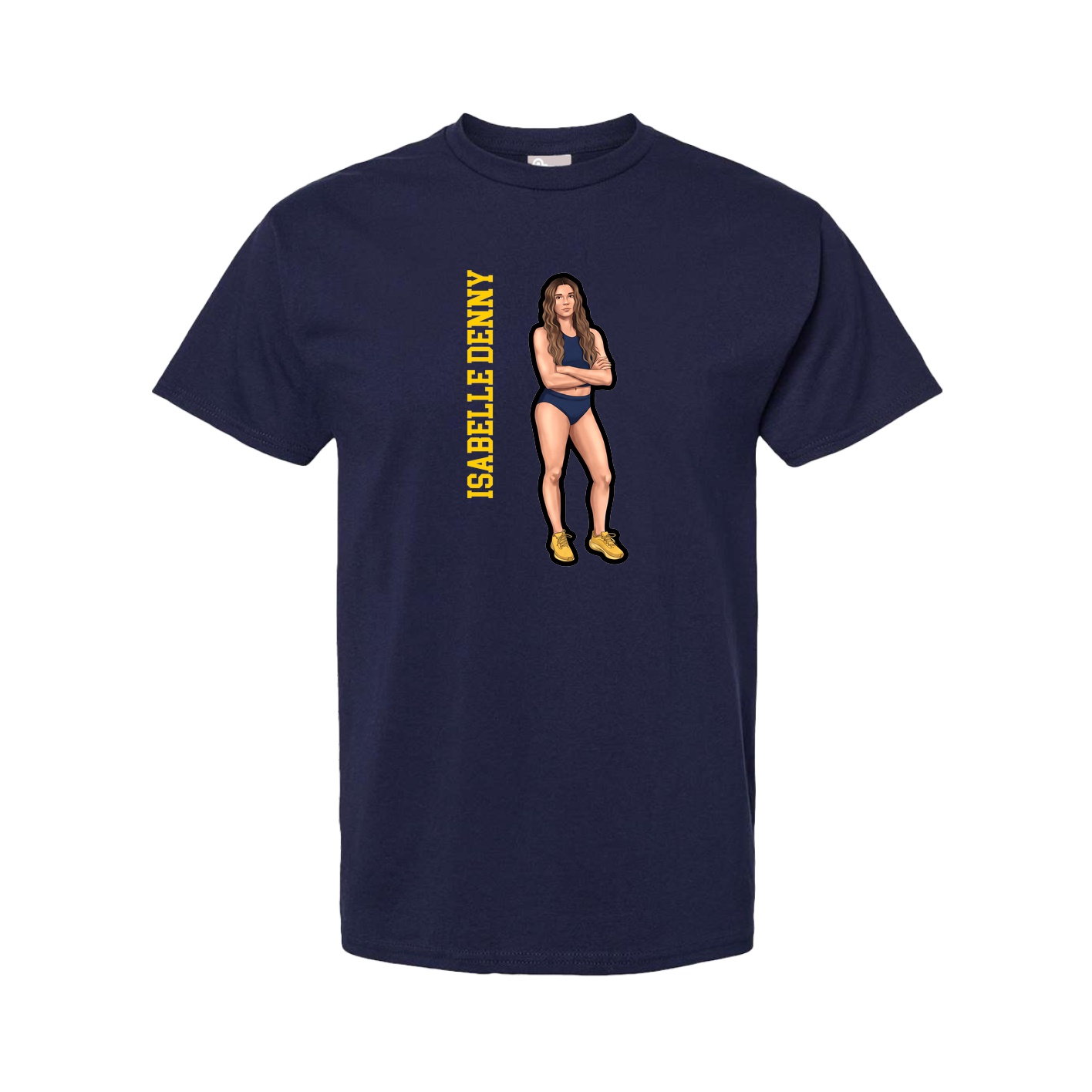 Youth Tee — Name Vertical in Navy